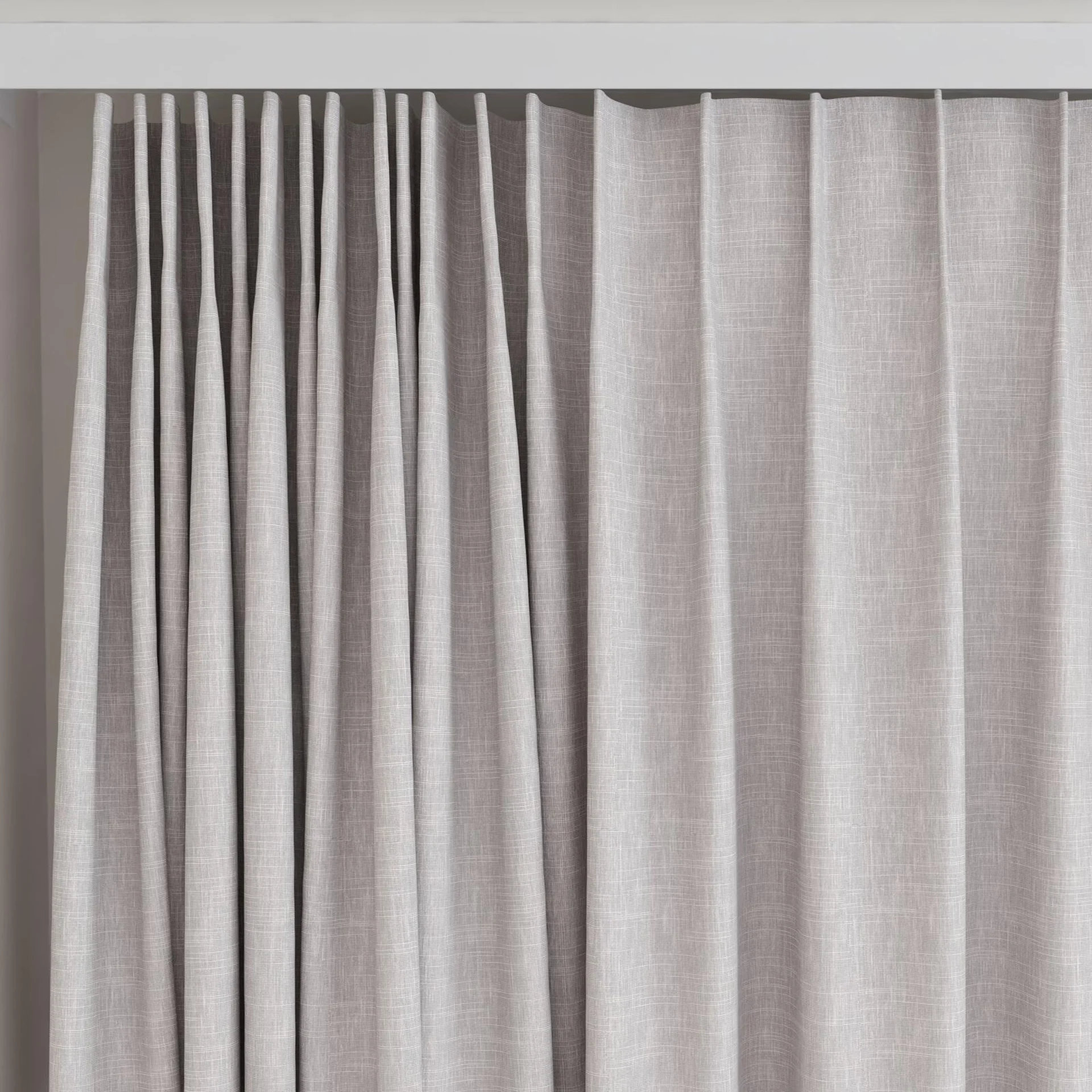 Top view of Artemis Ash, on curtain rail