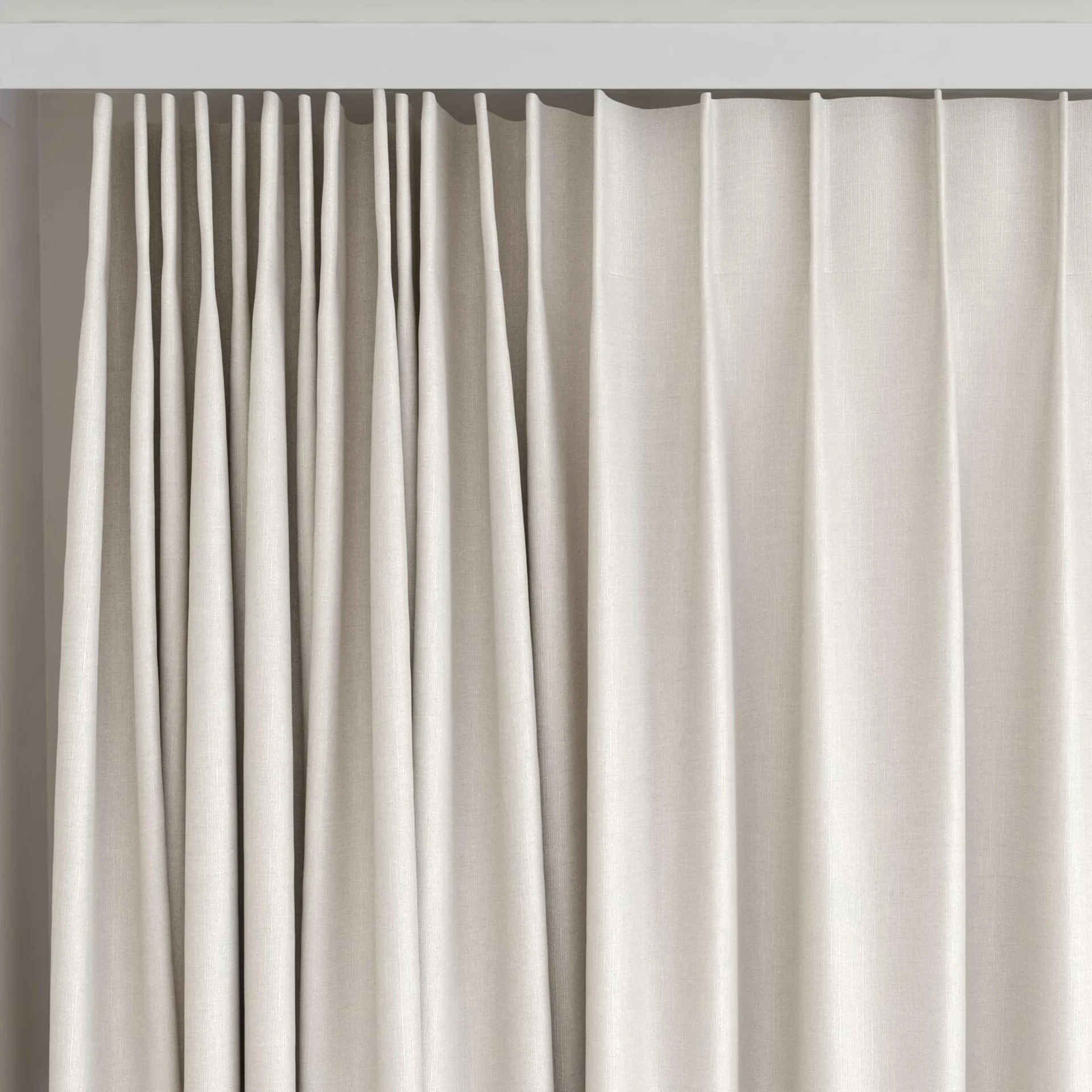 Top view of Bavaria Nougat, on curtain rail