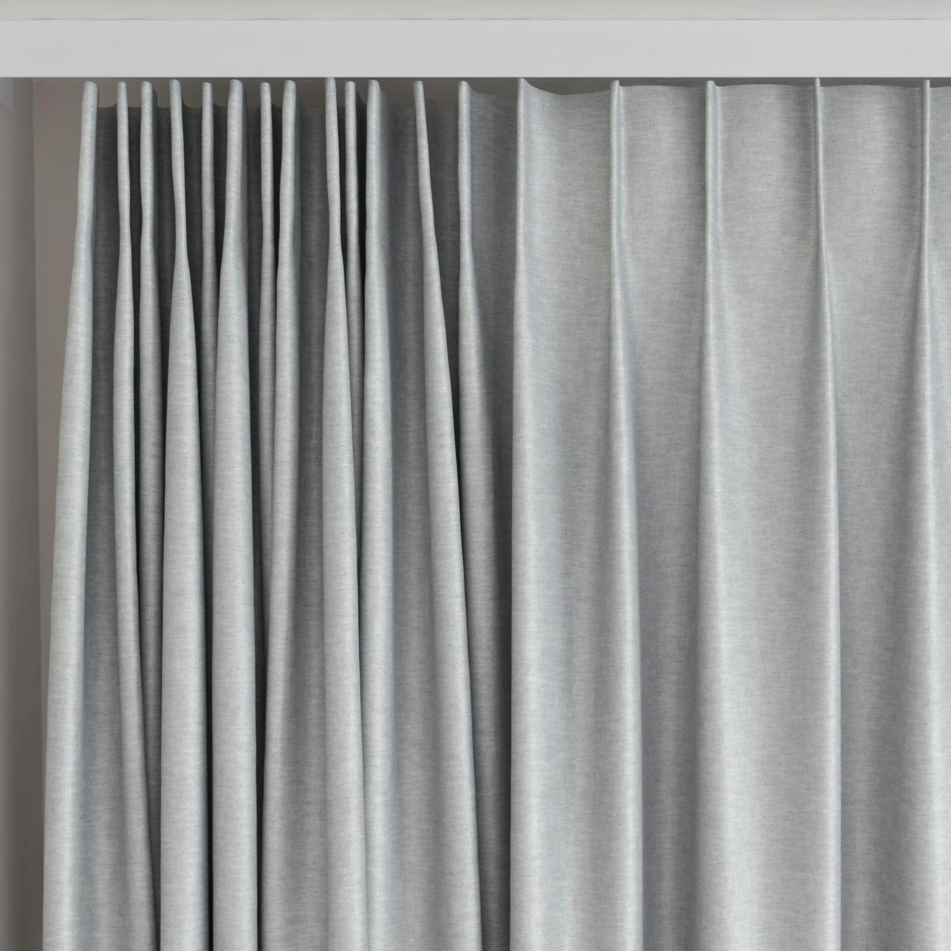 Top view of Glamour Iron, on curtain rail