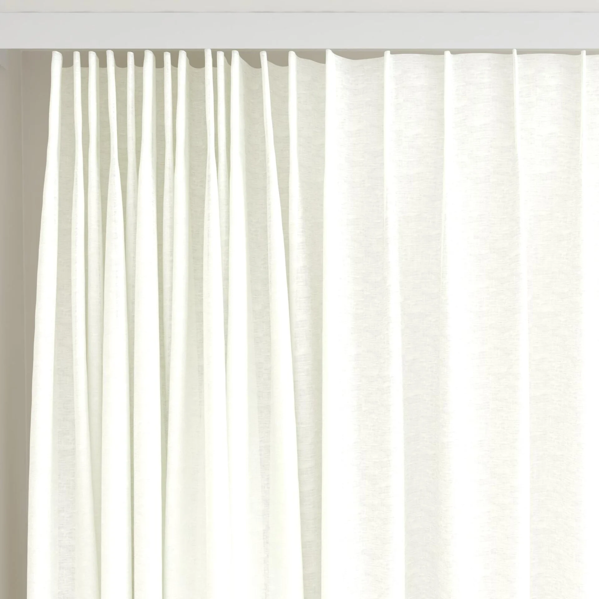 Top view of Kyoto Snow, on curtain rail