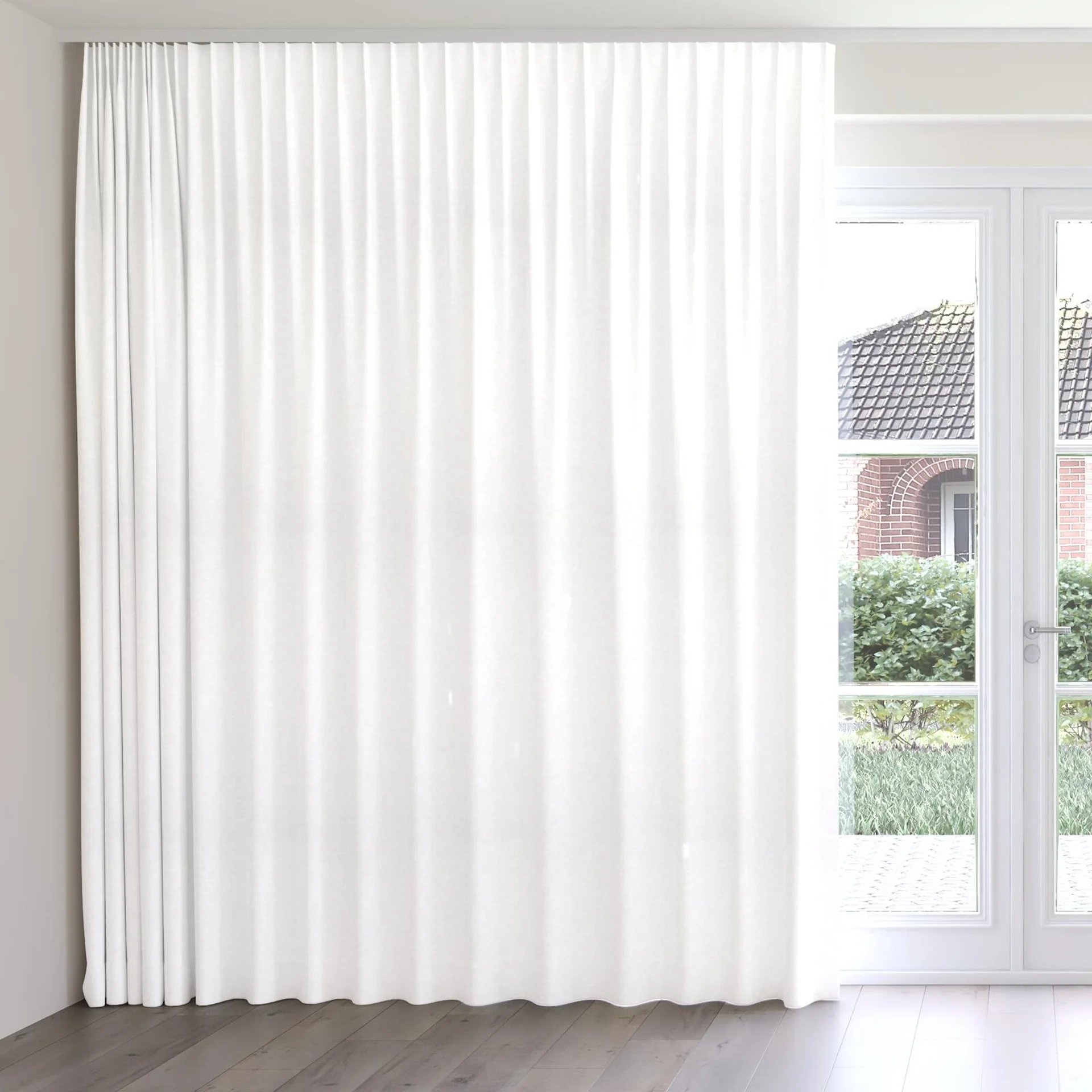 Front view of Goa Ice, on curtain rail