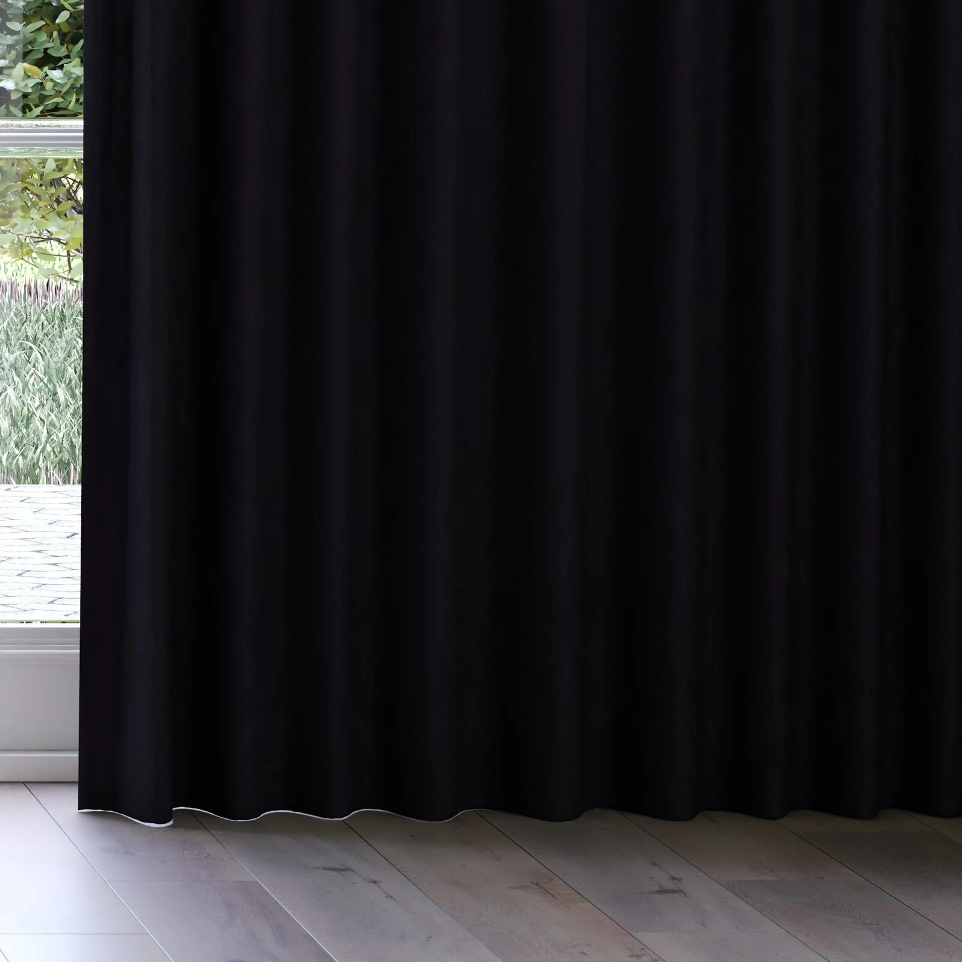 Bottom view of Lech Ebony, on curtain rail