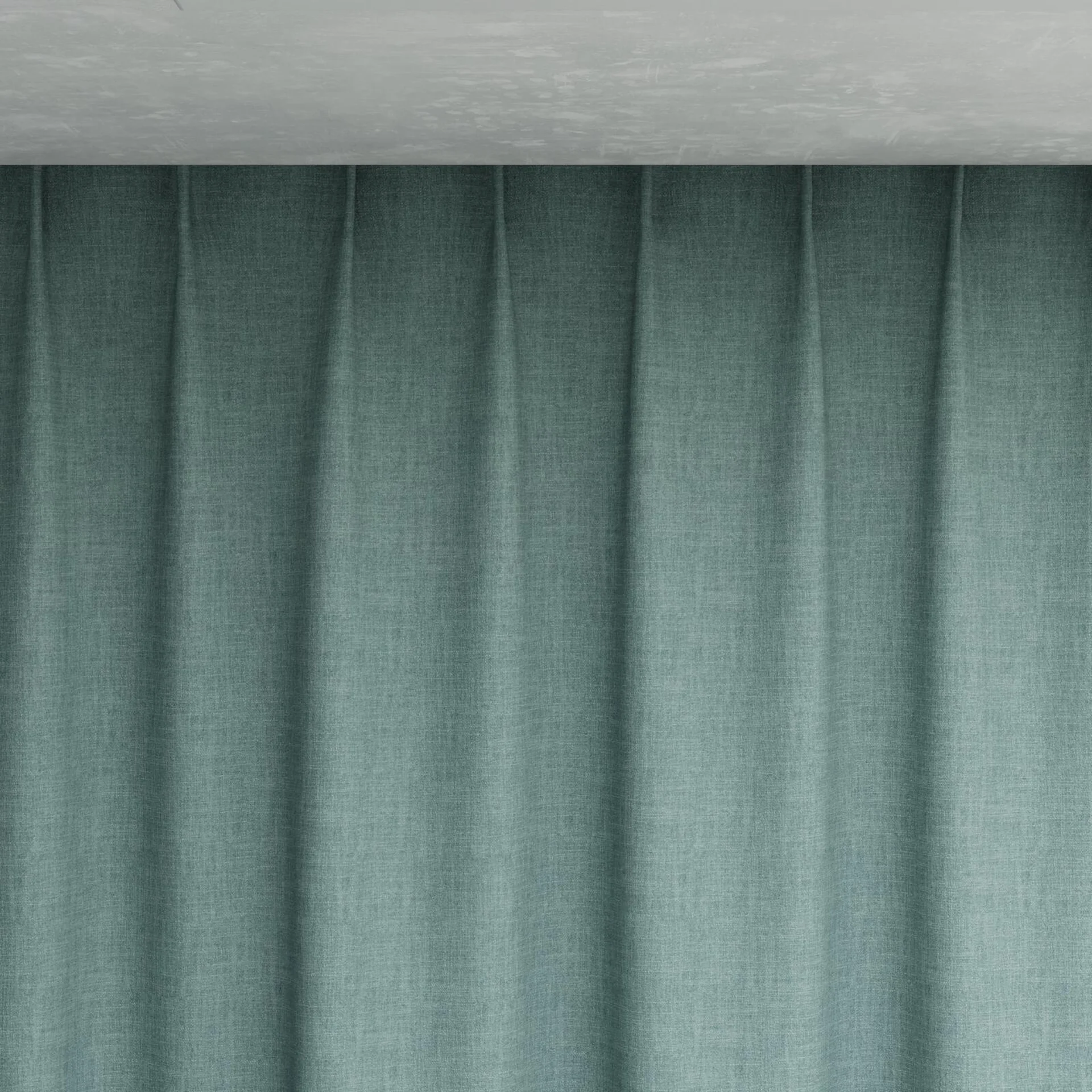 Top view of Mauritius Aqua, pinch pleat