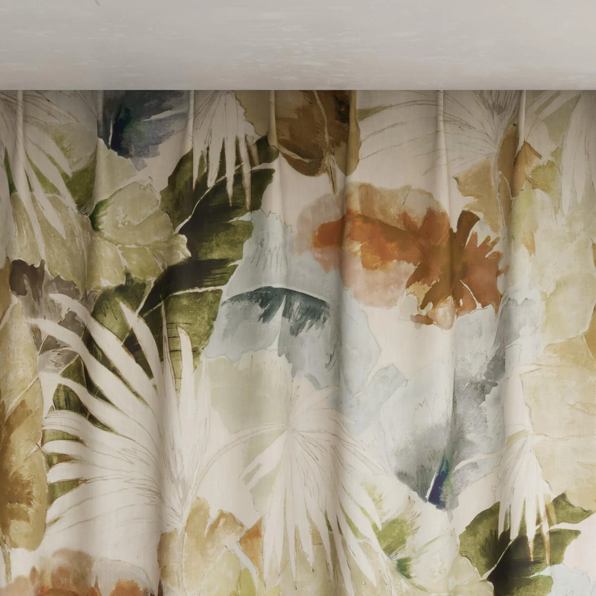 Top view of Canopy Autumn, pinch pleat