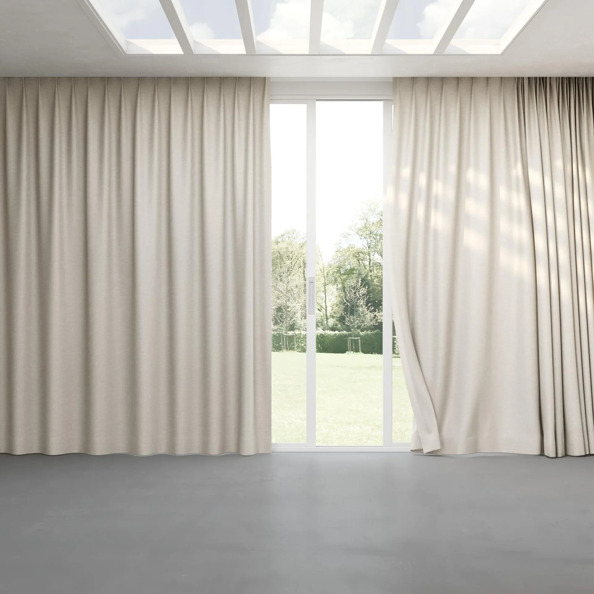 Full view of Tonto Sand, pinch pleat