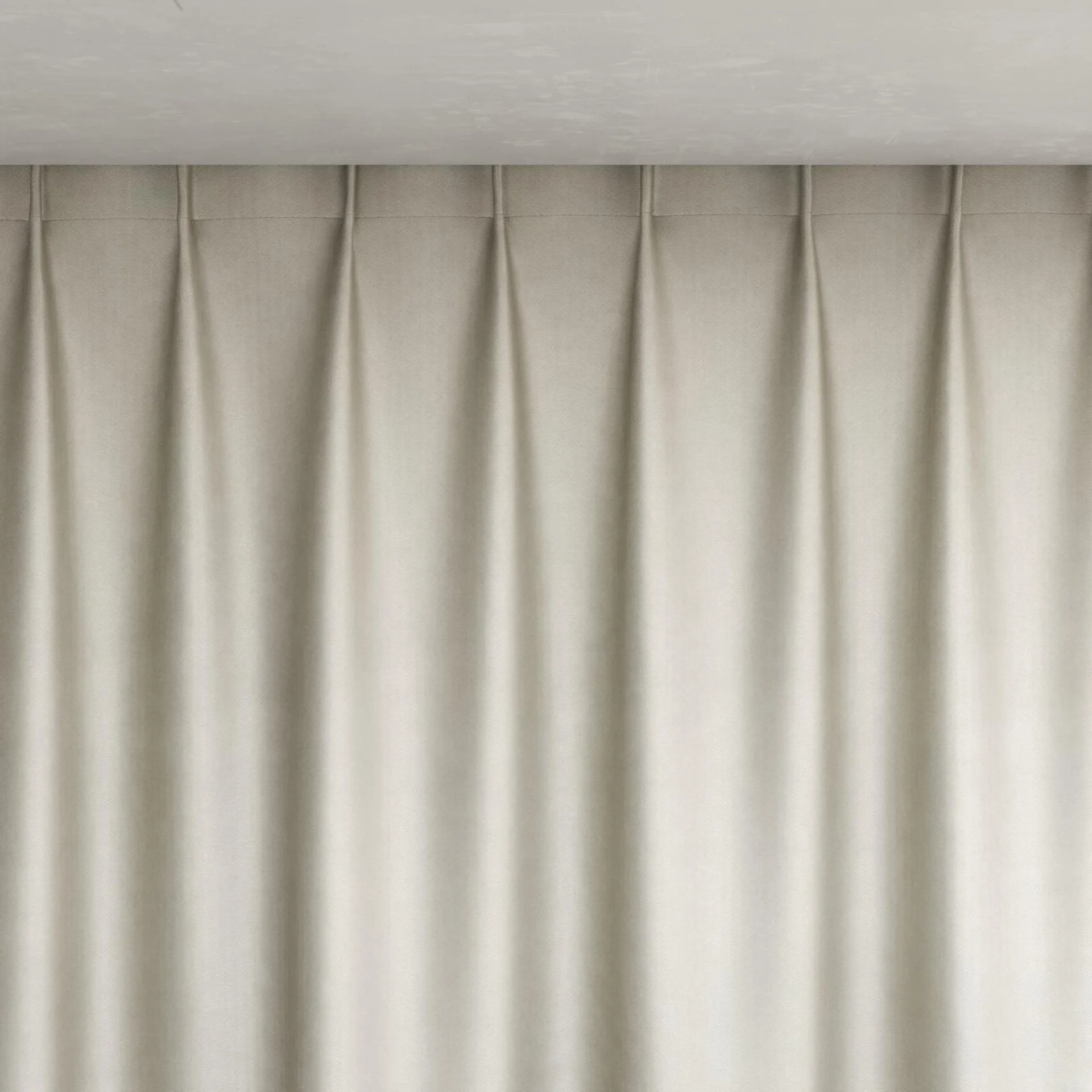Top view of Glacial Sesame, pinch pleat