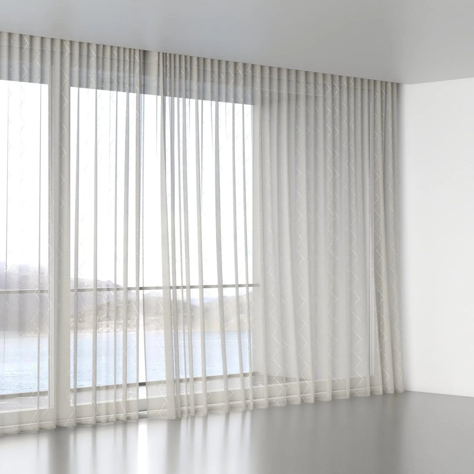 Full view of Freemans Birch, wave pleat