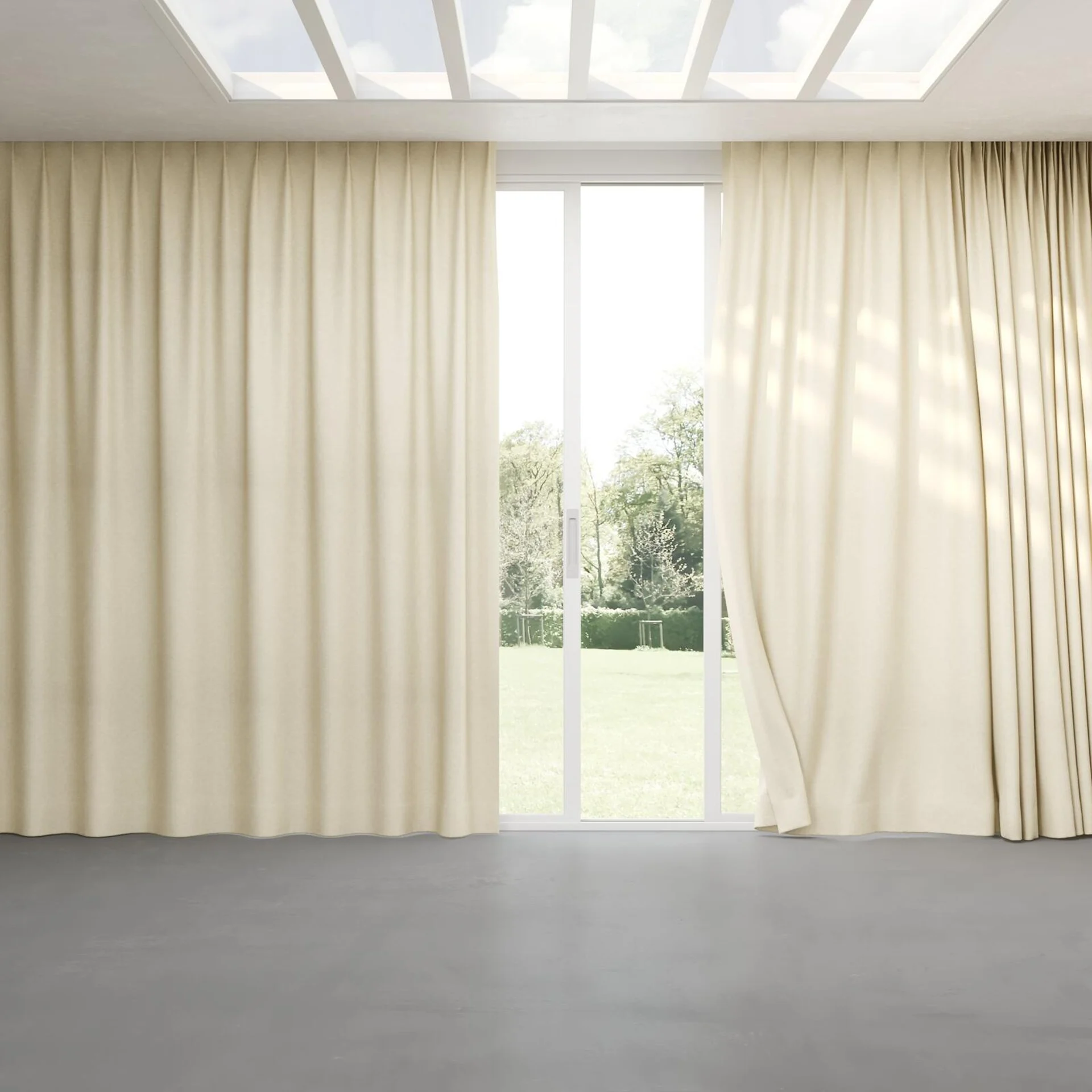 Full view of Goa Seagrass, pinch pleat