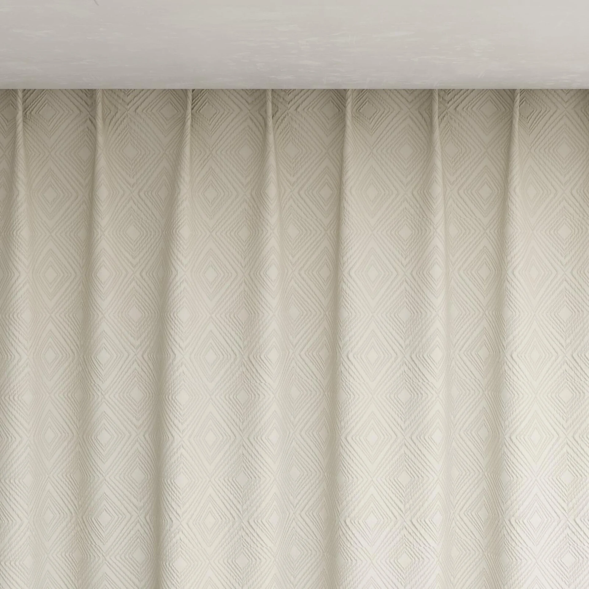 Top view of Senza Ivory, pinch pleat