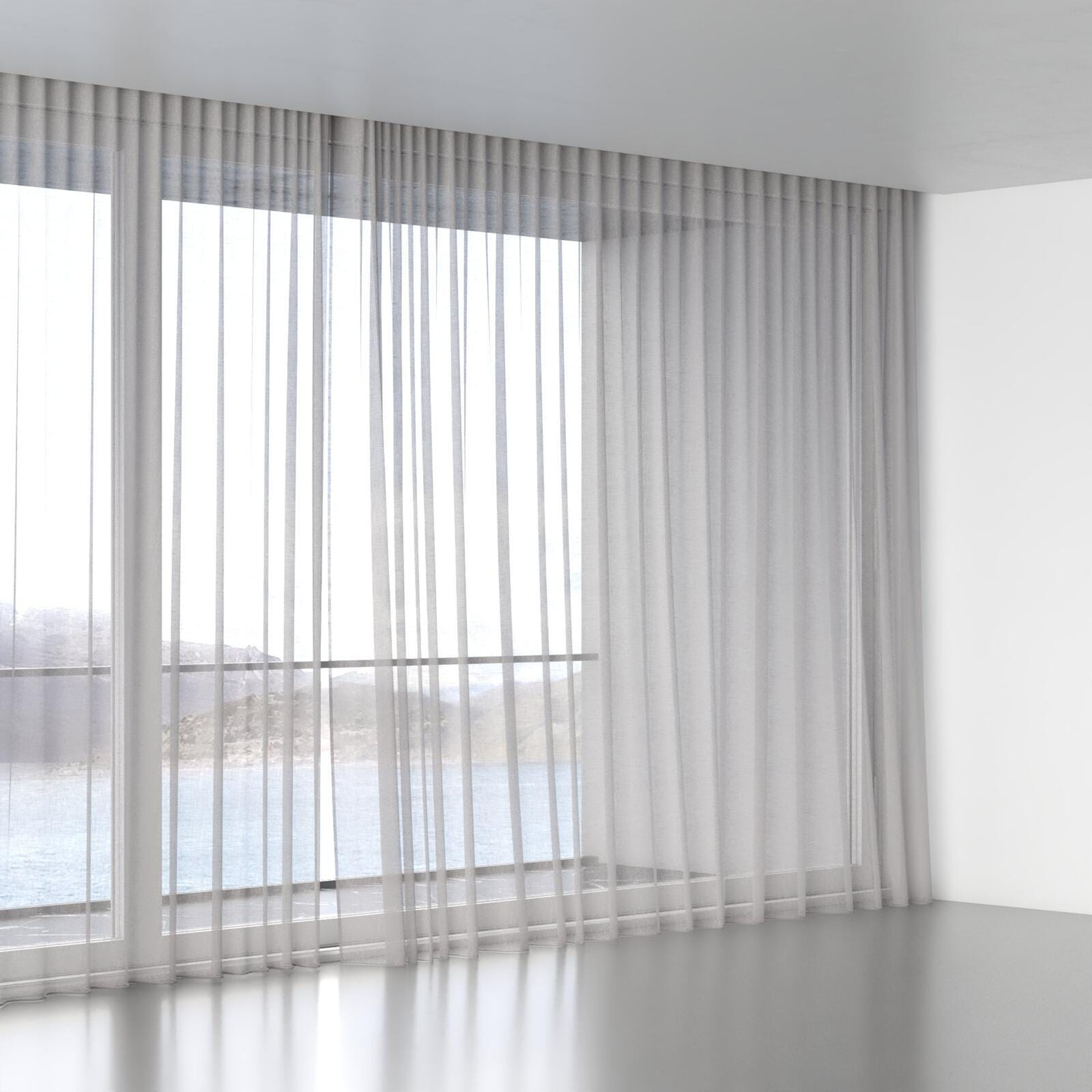 Full view of Natura Recycled Silt, wave pleat