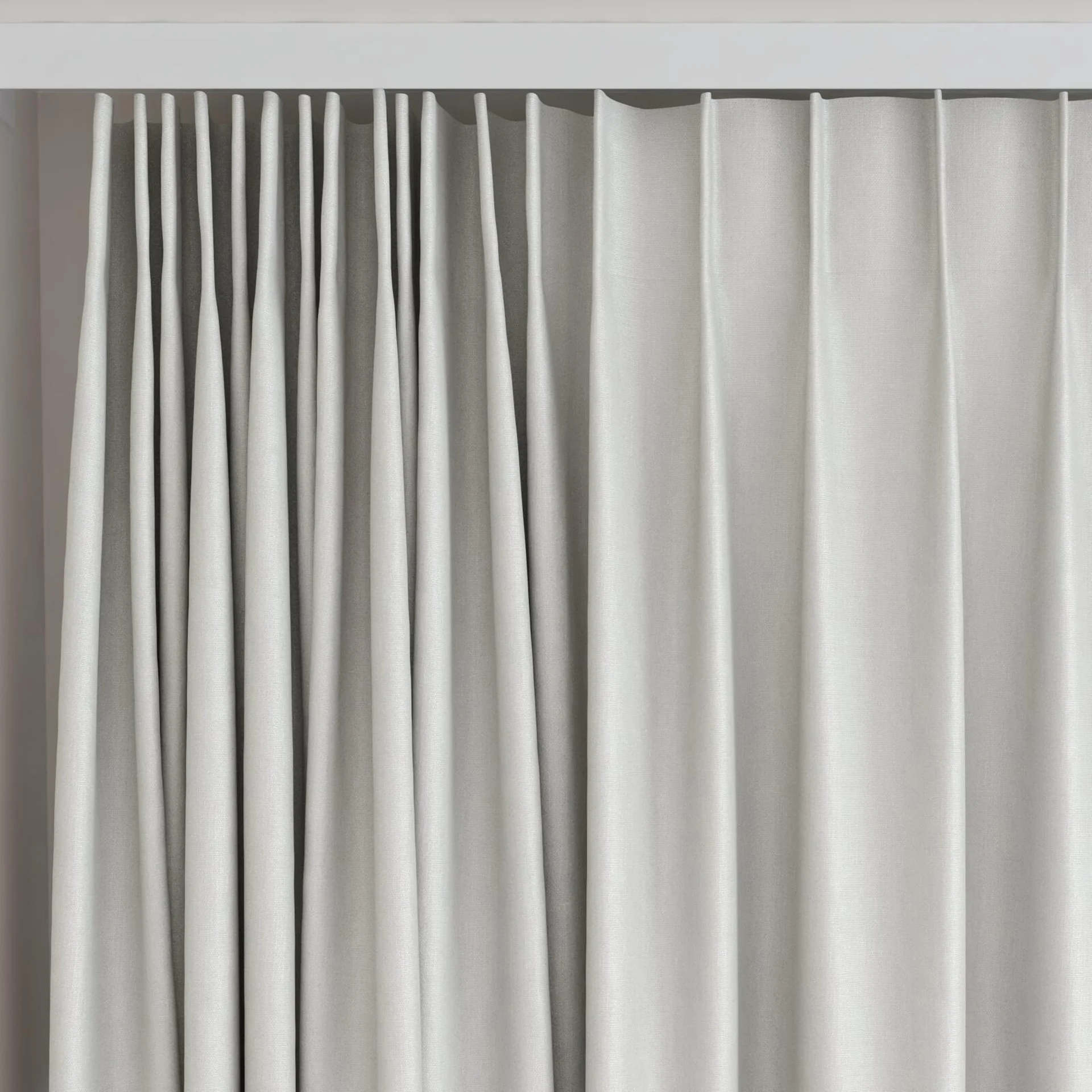 Top view of Eternal Silver Birch, on curtain rail