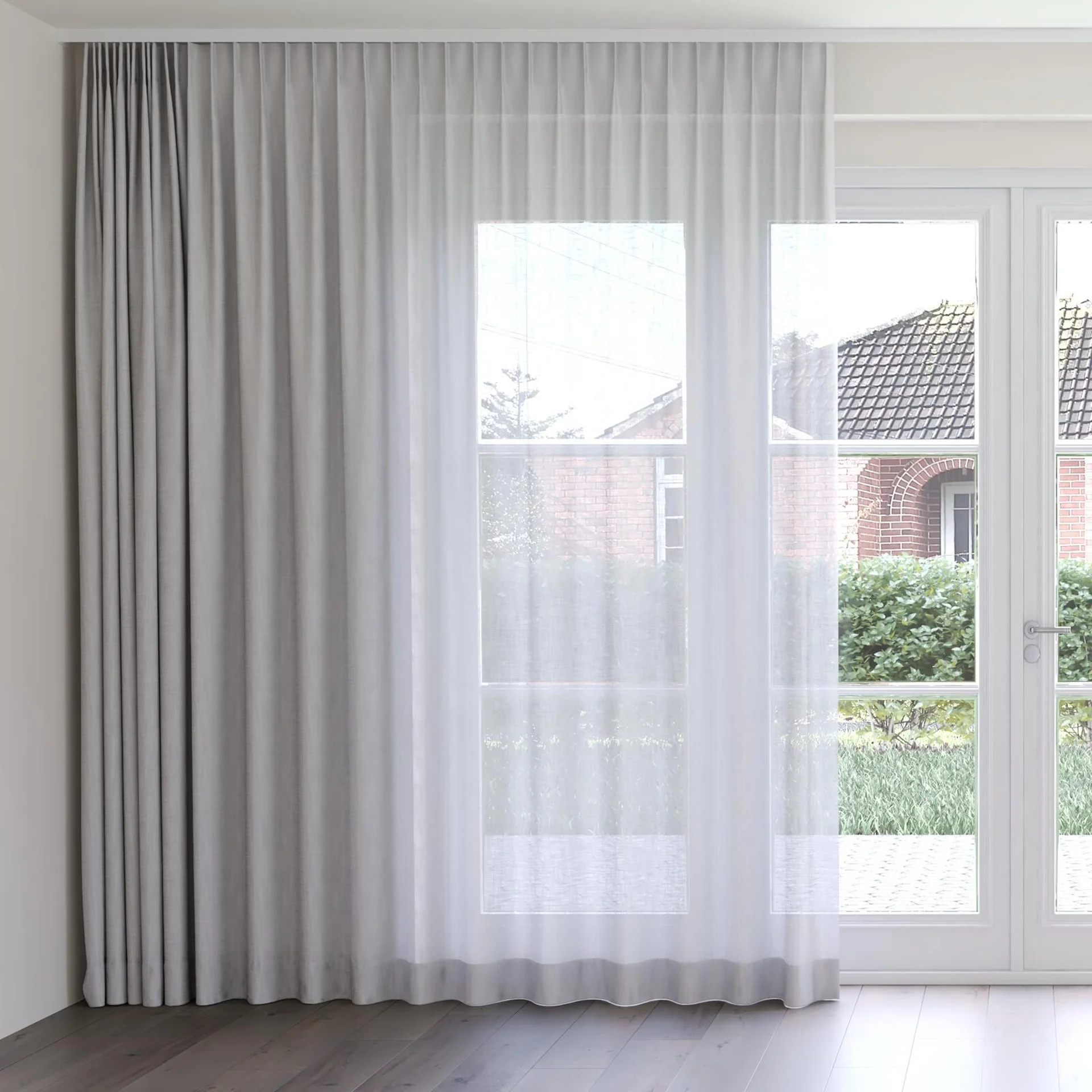 Front view of Release Aluminium, on curtain rail