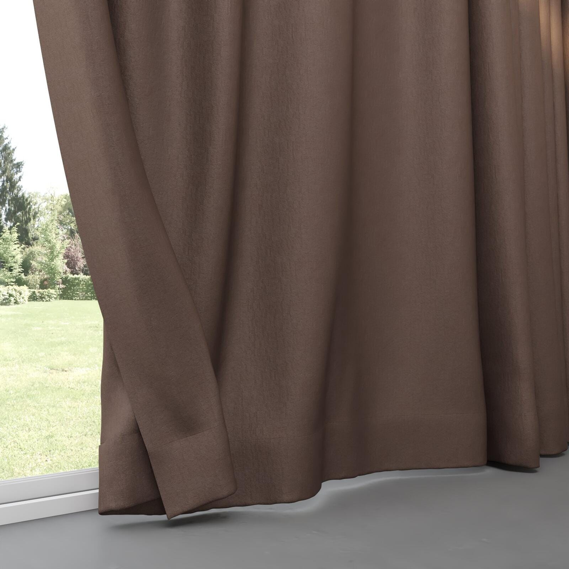 Bottom view of Eternal Umber, pinch pleat