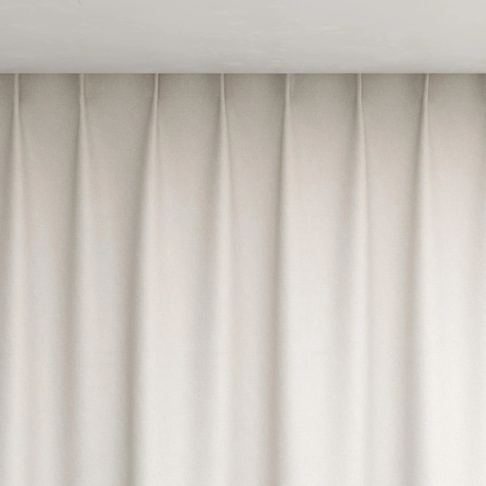 Top view of Retreat Blackout Husk, pinch pleat