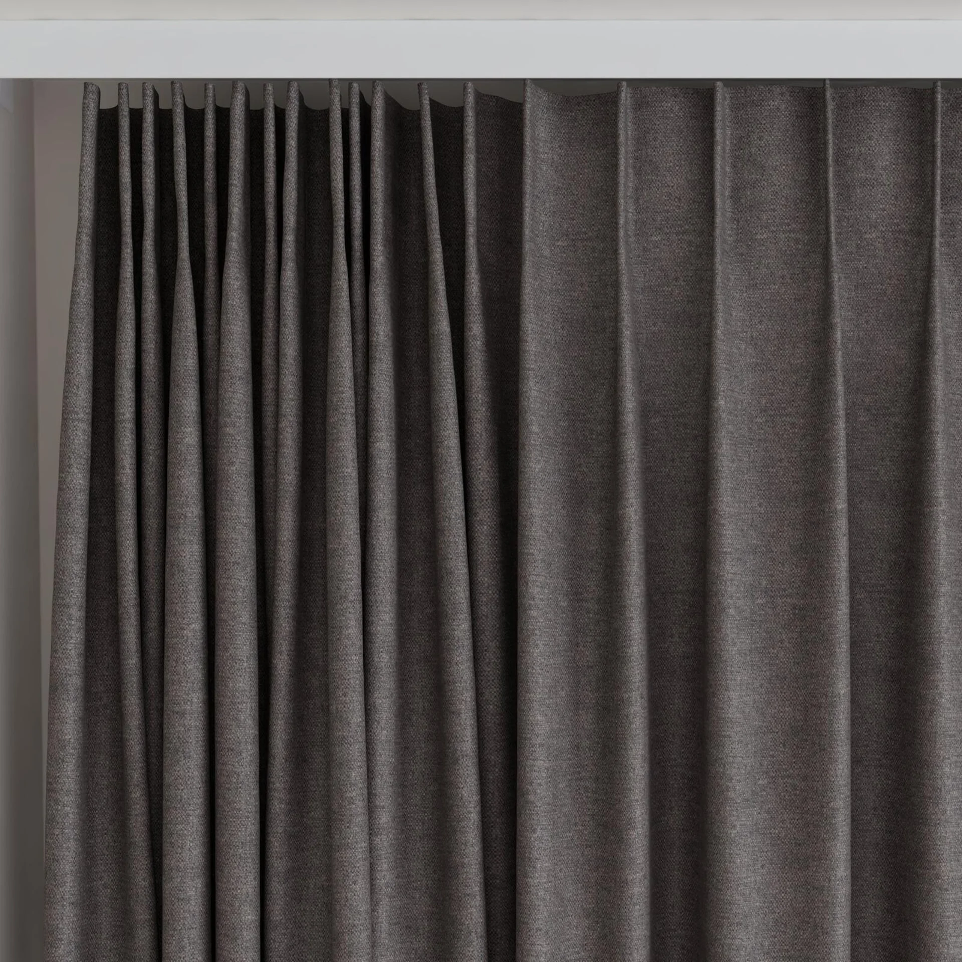 Top view of Colourwash Rabbit, on curtain rail