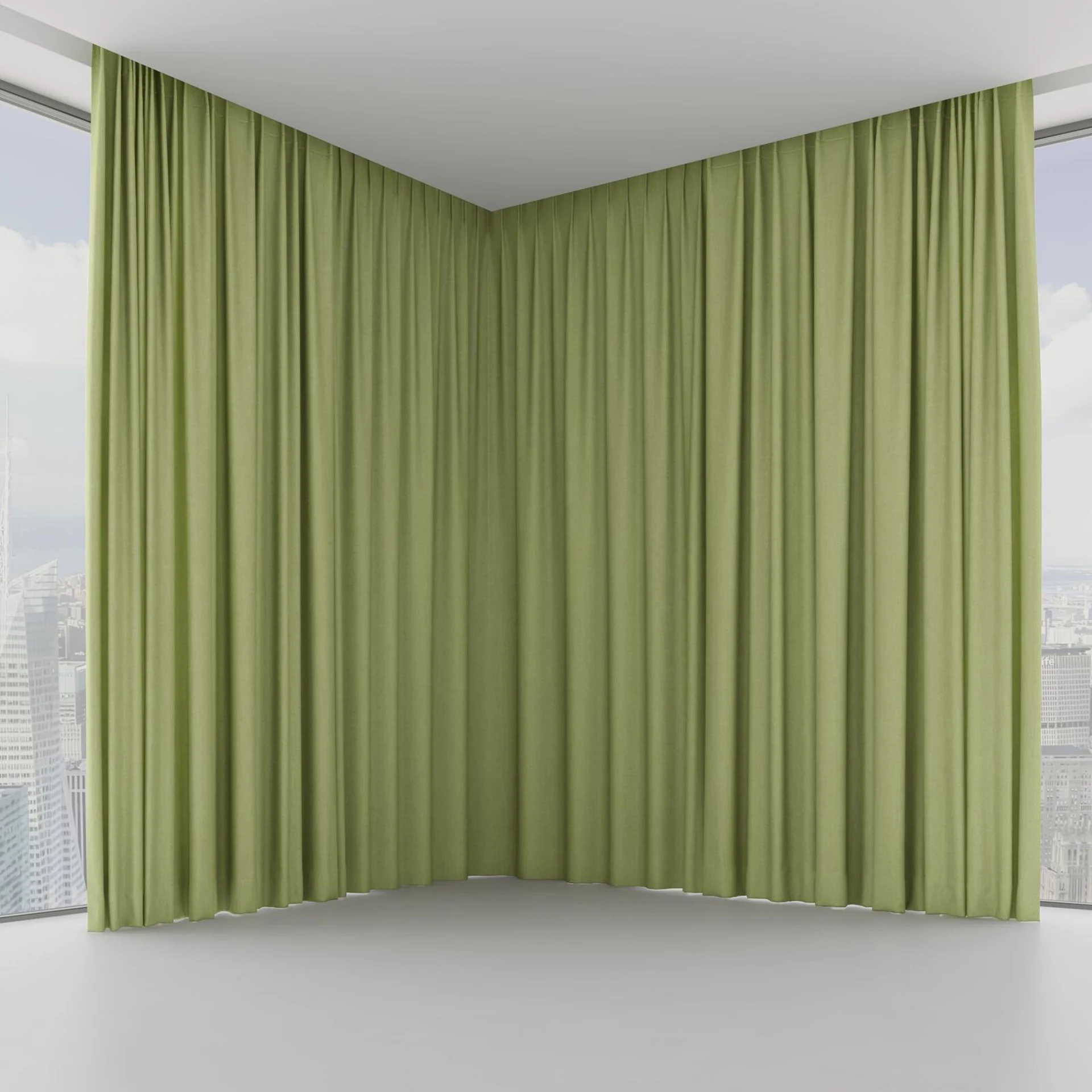 Front view of Cushy Pear, on hidden rail
