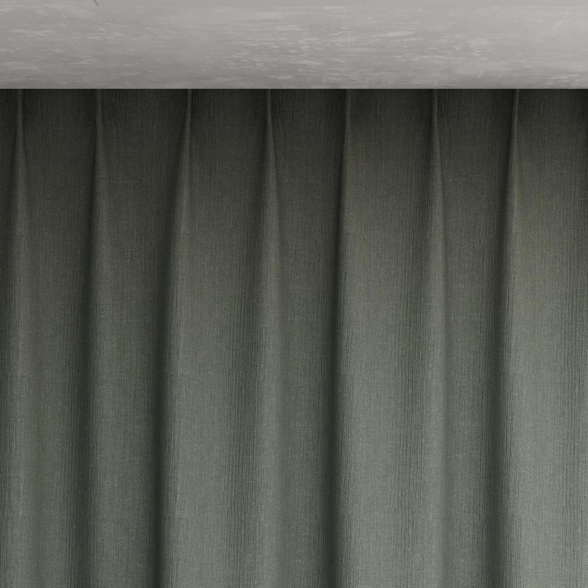 Top view of Northstar Steel, pinch pleat