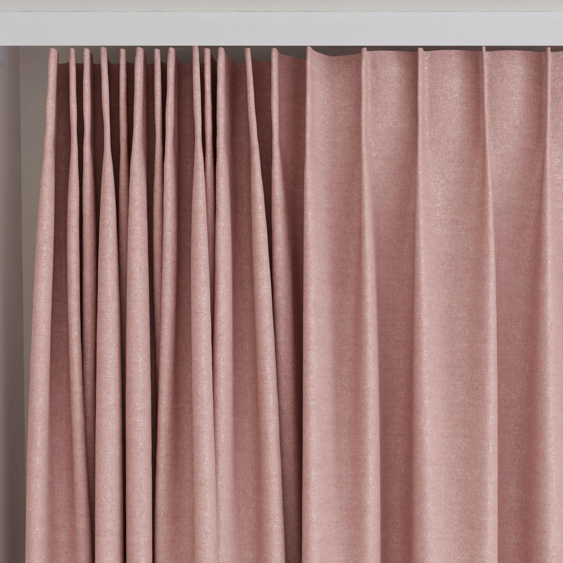 Top view of Drama Boudoir, on curtain rail