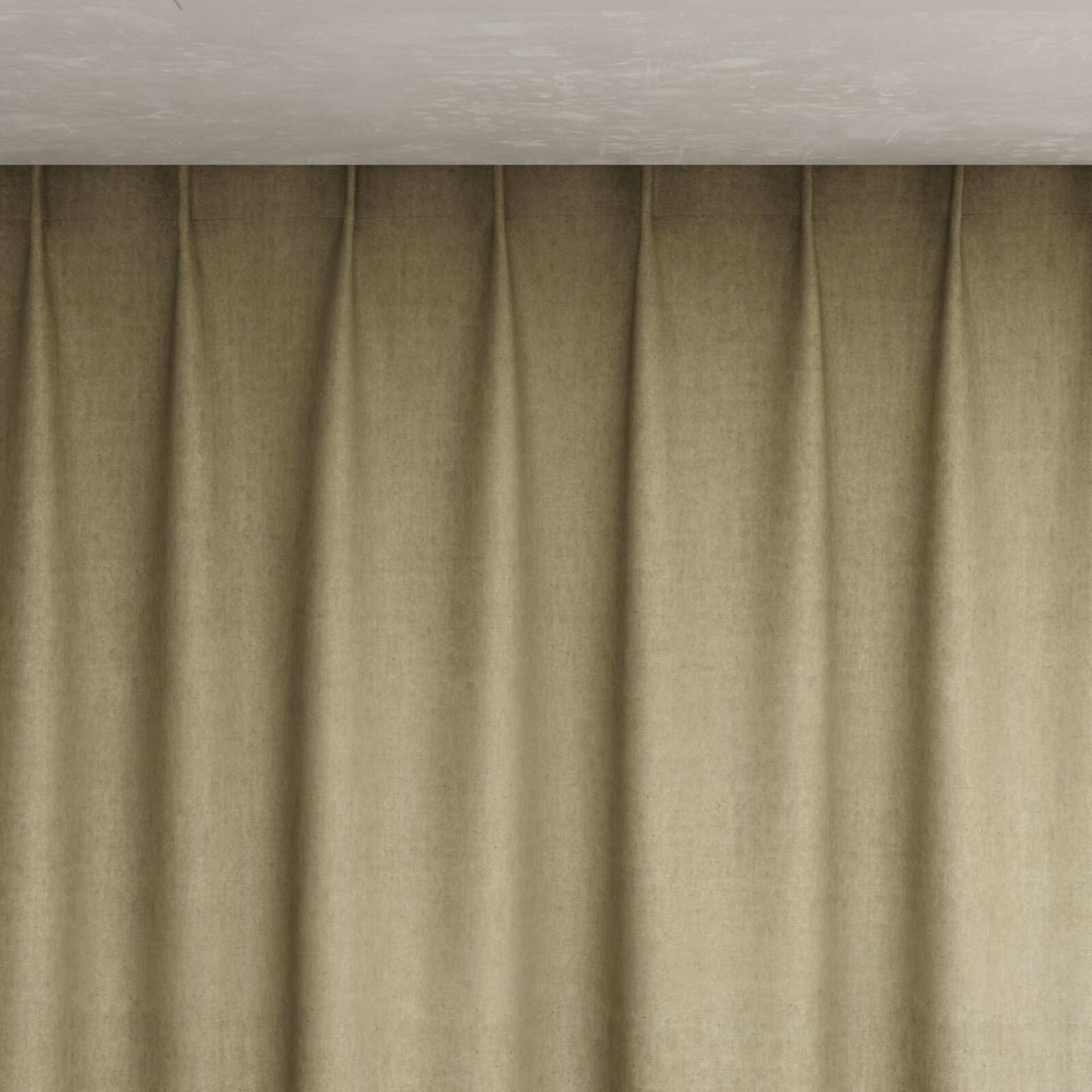 Top view of Monterey Whisper, pinch pleat