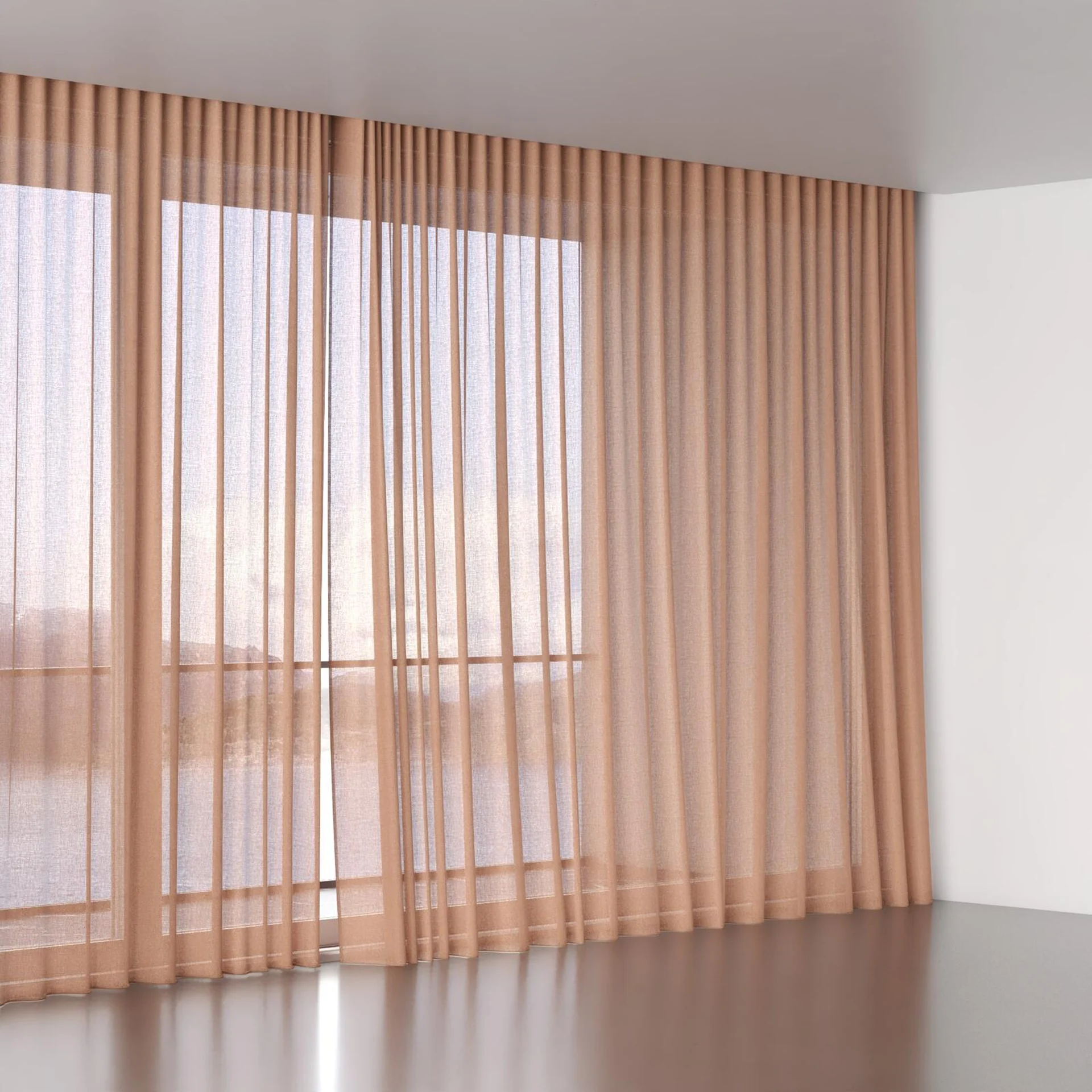 Full view of Focus Terra, wave pleat