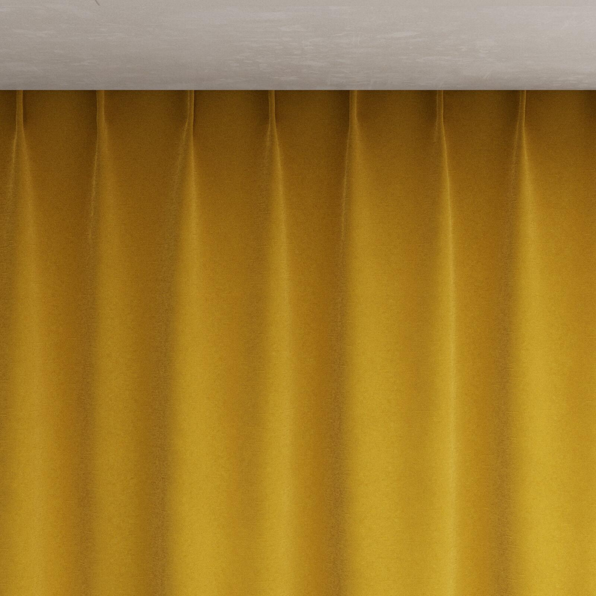 Top view of Moon Gold, pinch pleat