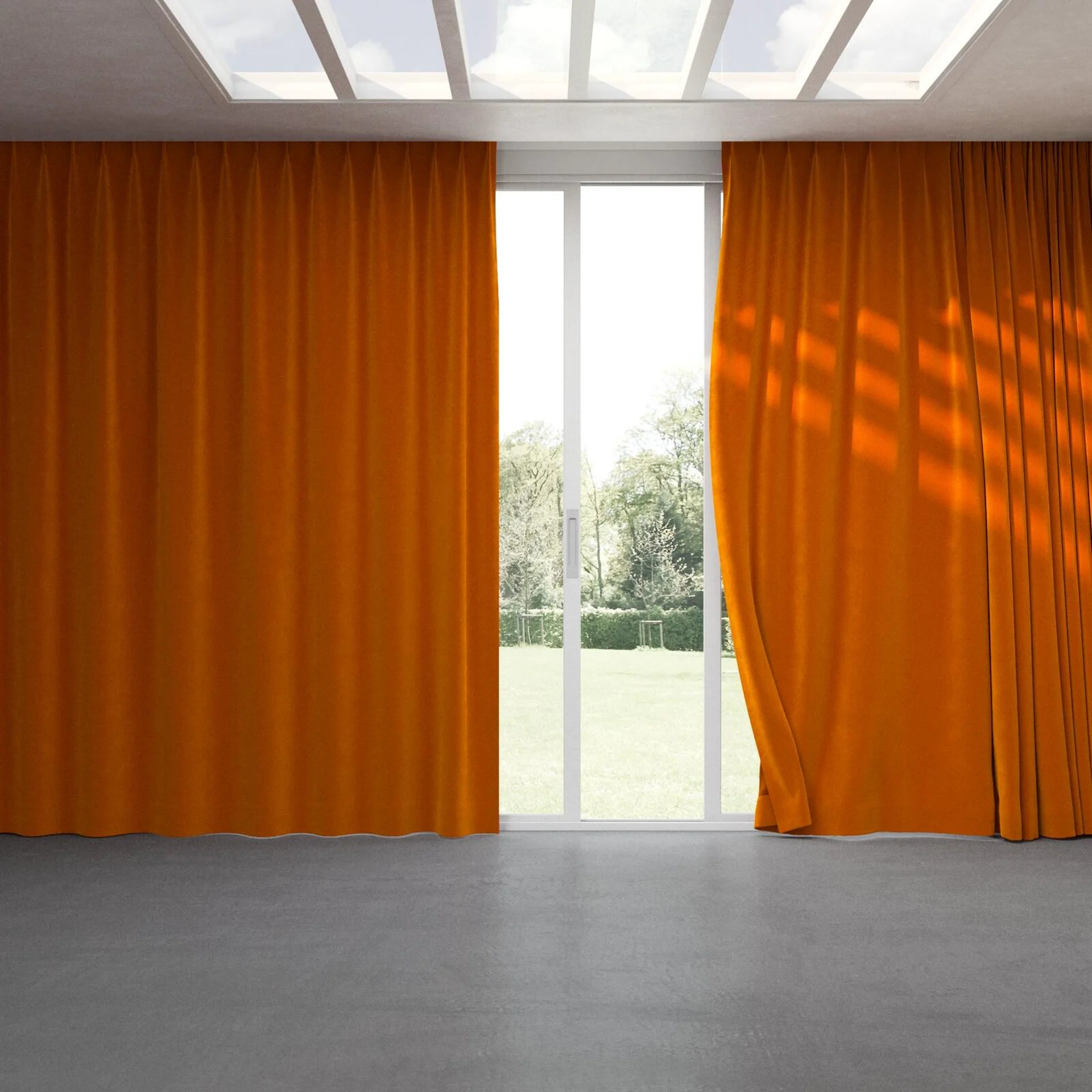 Full view of Verbier Spice, pinch pleat