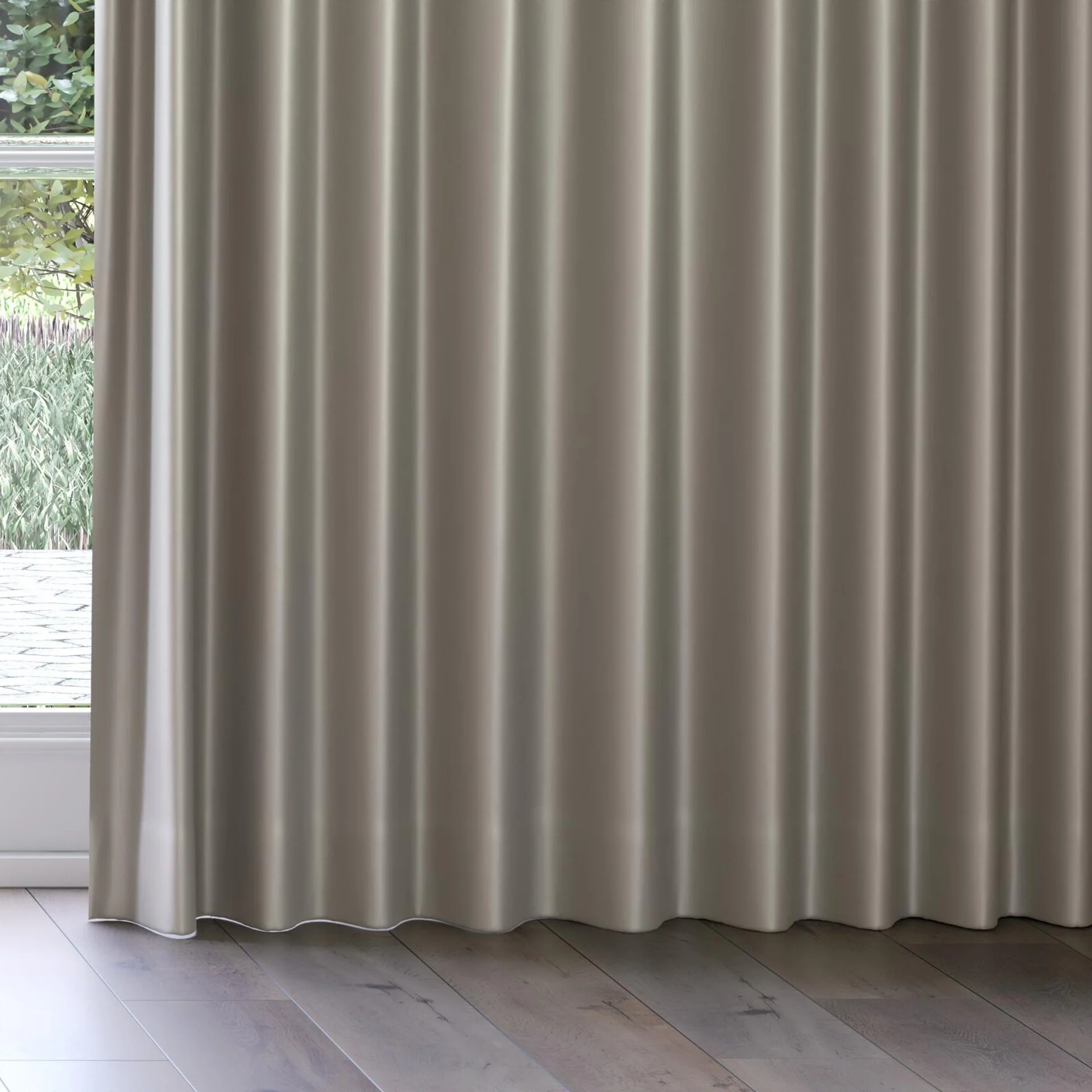 Bottom view of Sleek Castor, on curtain rail