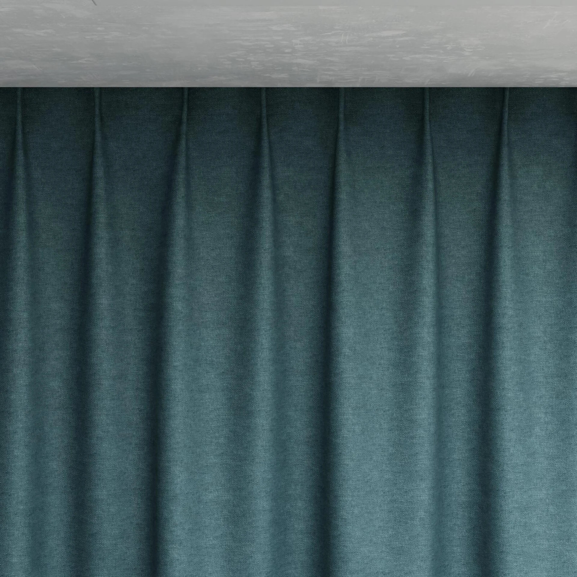 Top view of Colourwash Peacock, pinch pleat