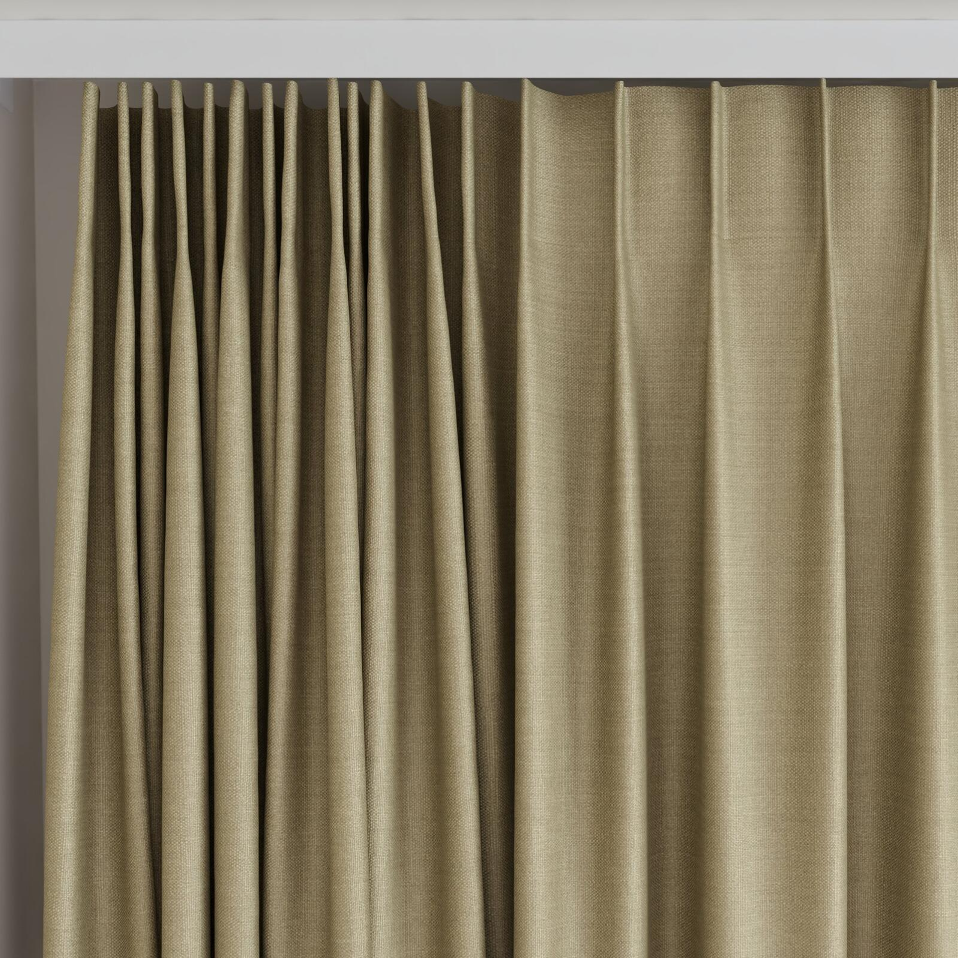 Top view of Linex Tussock, on curtain rail