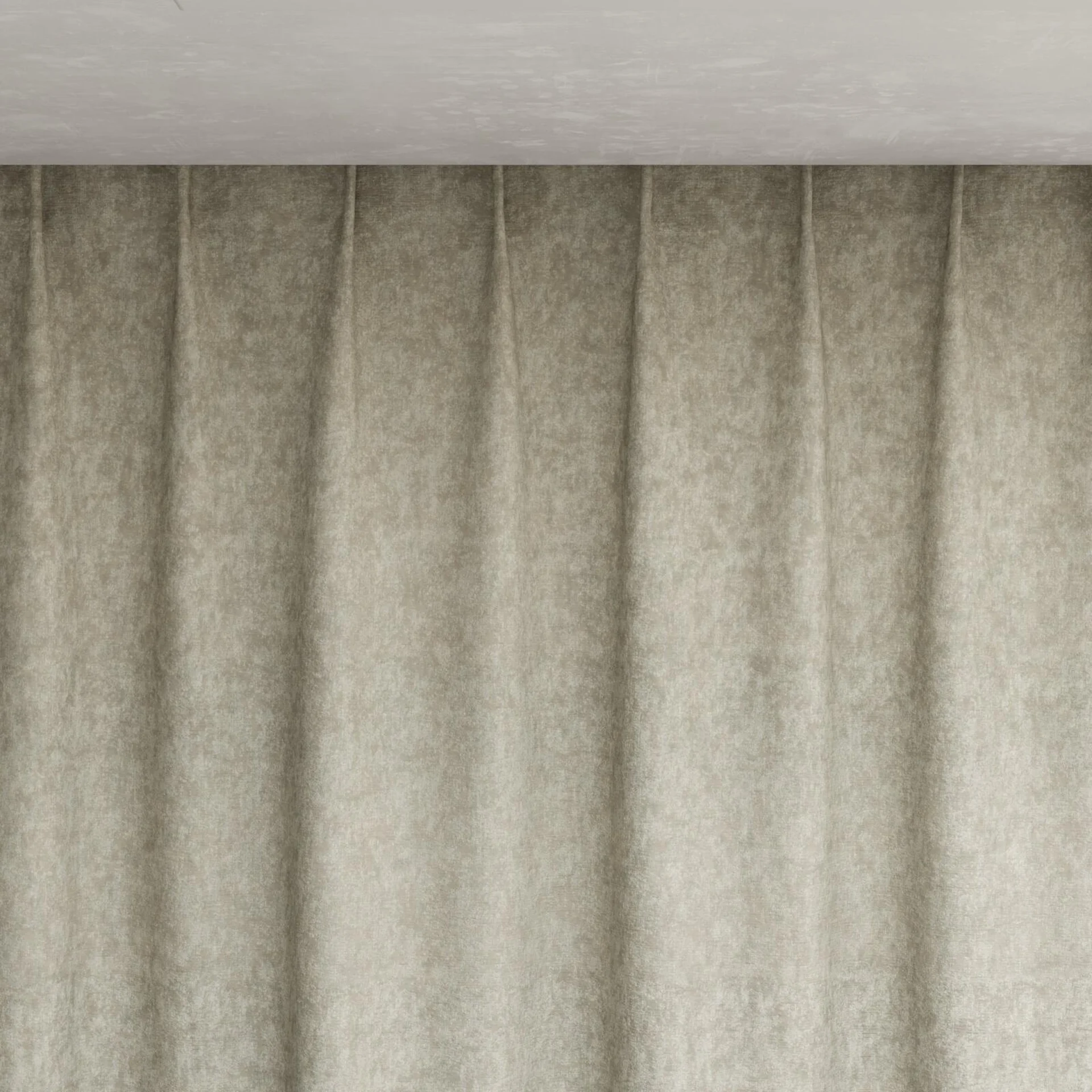 Top view of Renaissance Fossil, pinch pleat
