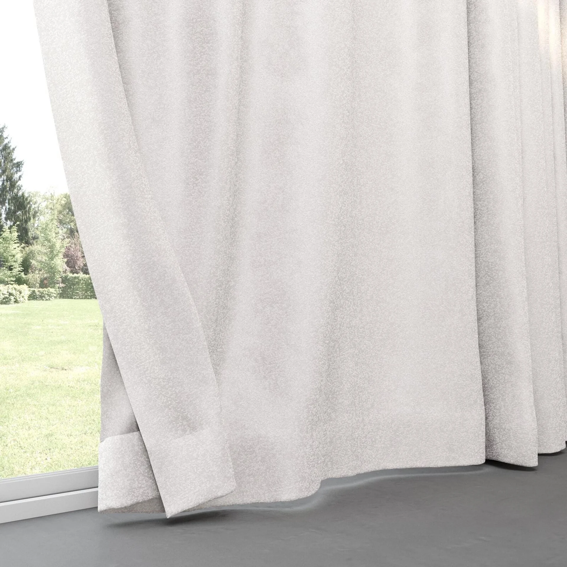 Bottom view of Brigadier Limestone, pinch pleat