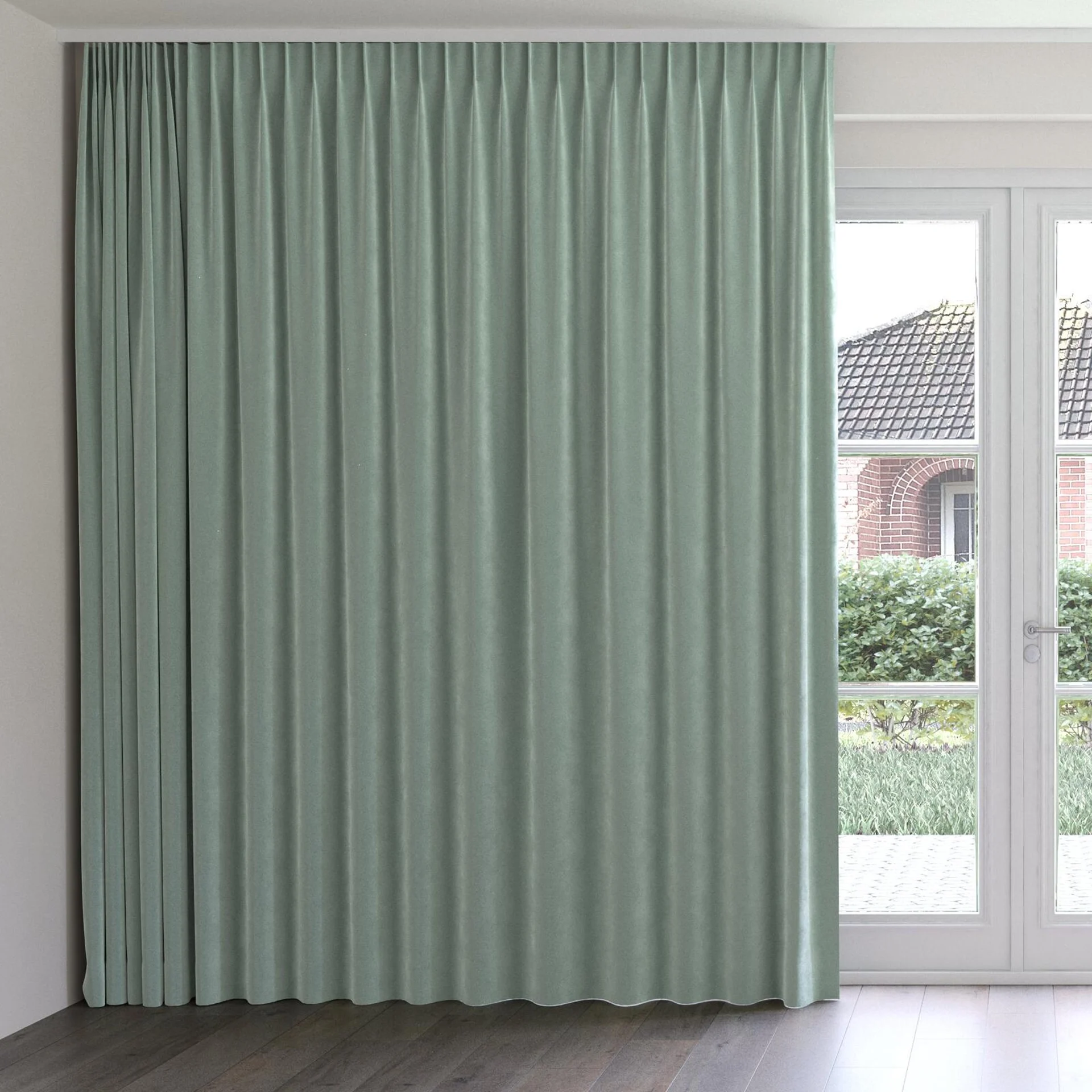 Front view of Vienna Folkstone, on curtain rail