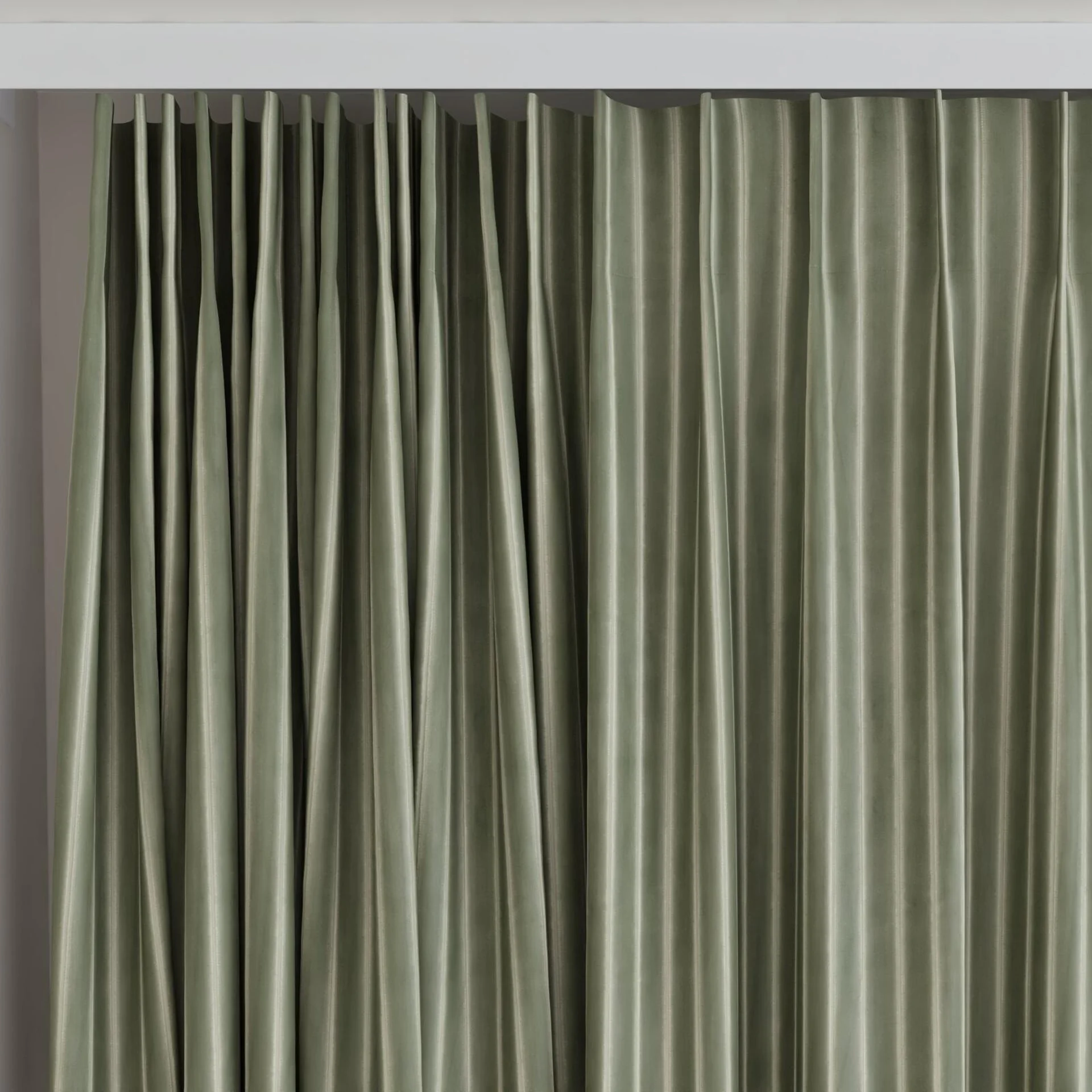 Top view of Cordial Seagrass, on curtain rail
