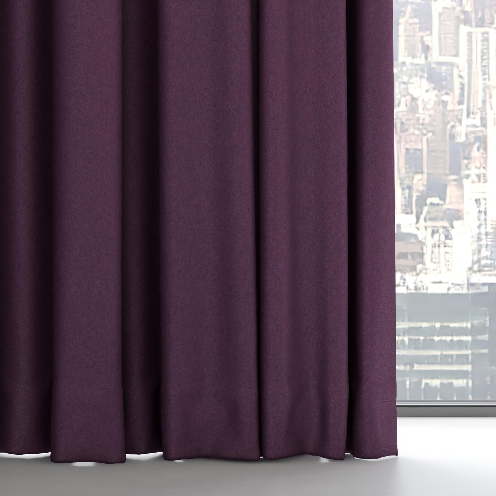 Bottom view of Woolly/Woolen Aubergine, on hidden rail