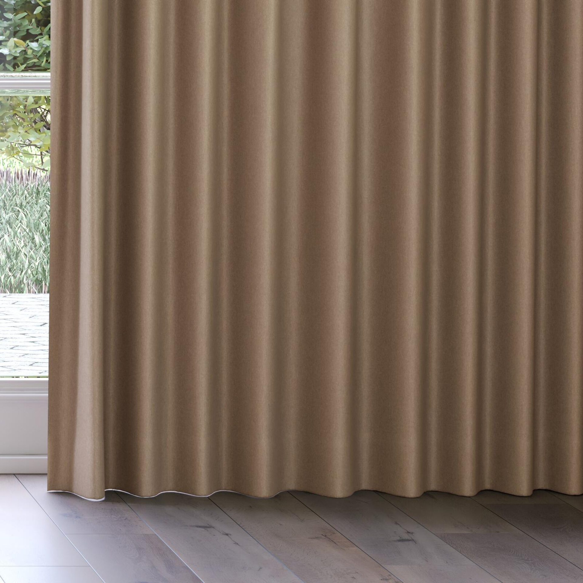 Bottom view of Woolly/Woolen Vintage, on curtain rail