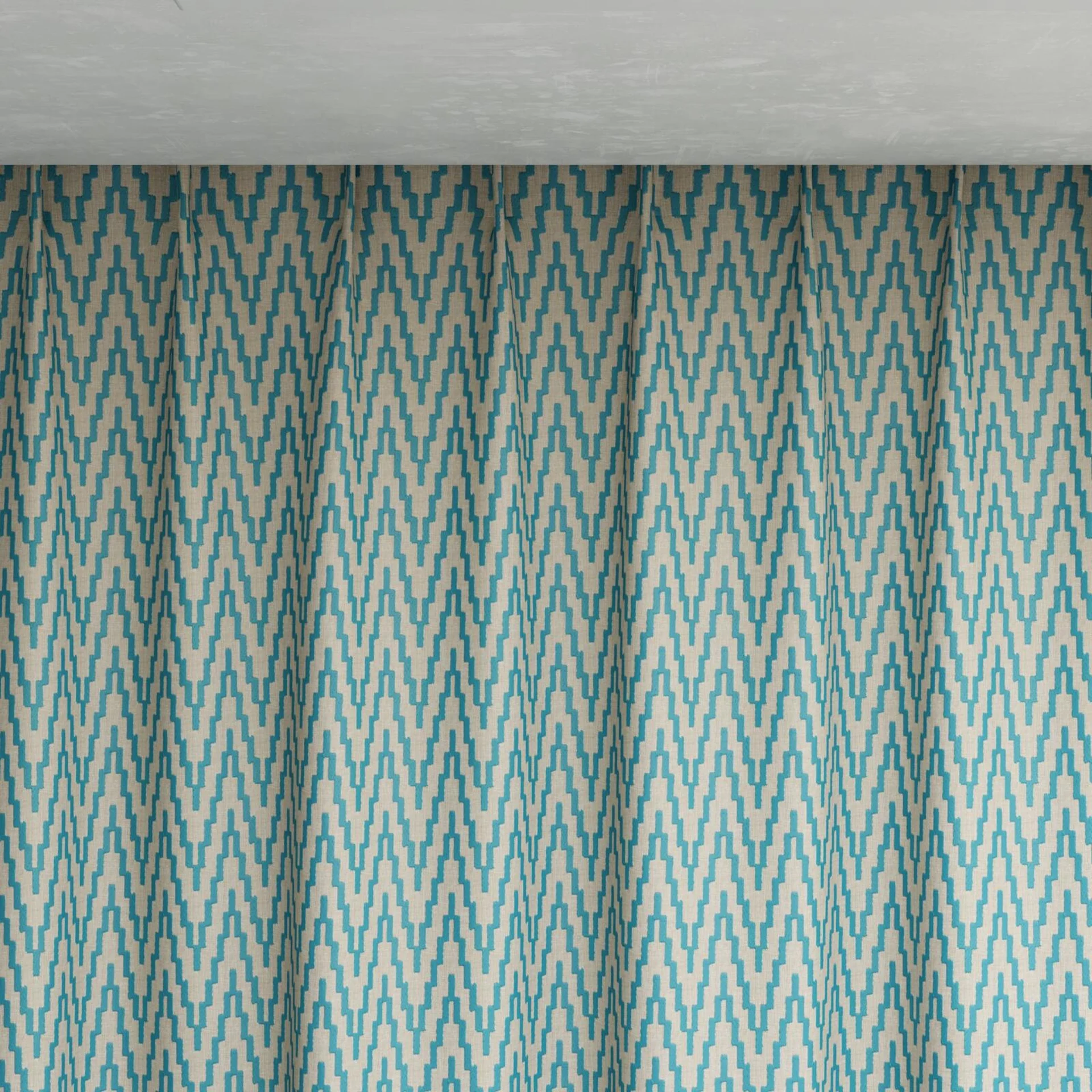 Top view of Running Reef, pinch pleat