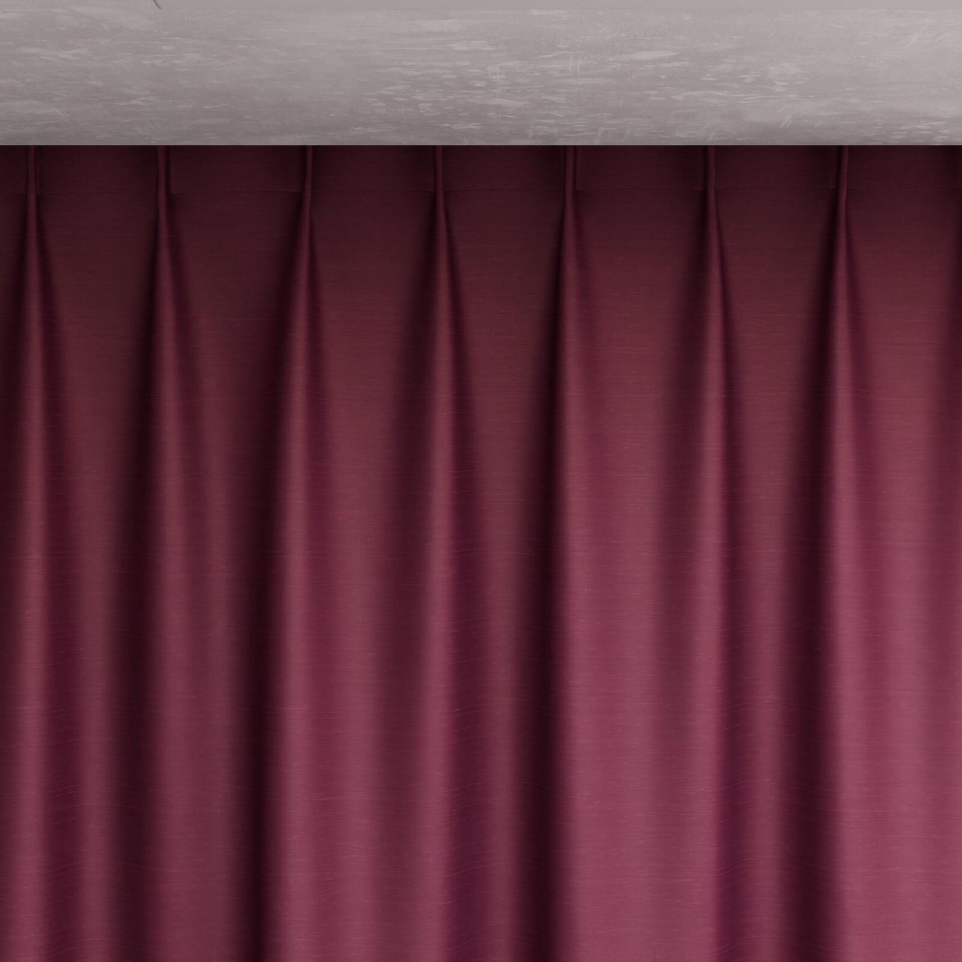 Top view of Silky Plum, pinch pleat