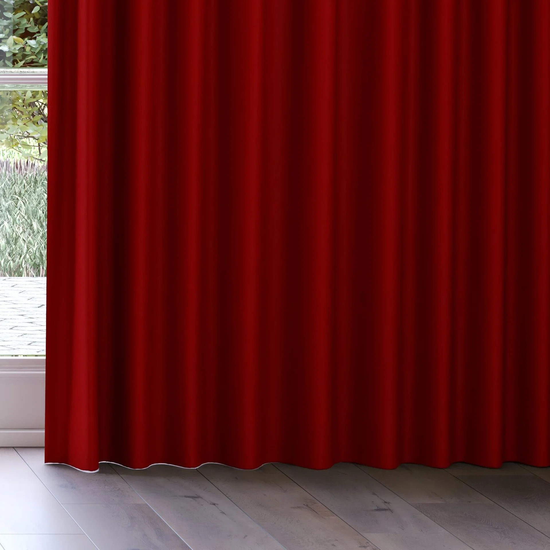 Bottom view of Vela Ruby, on curtain rail