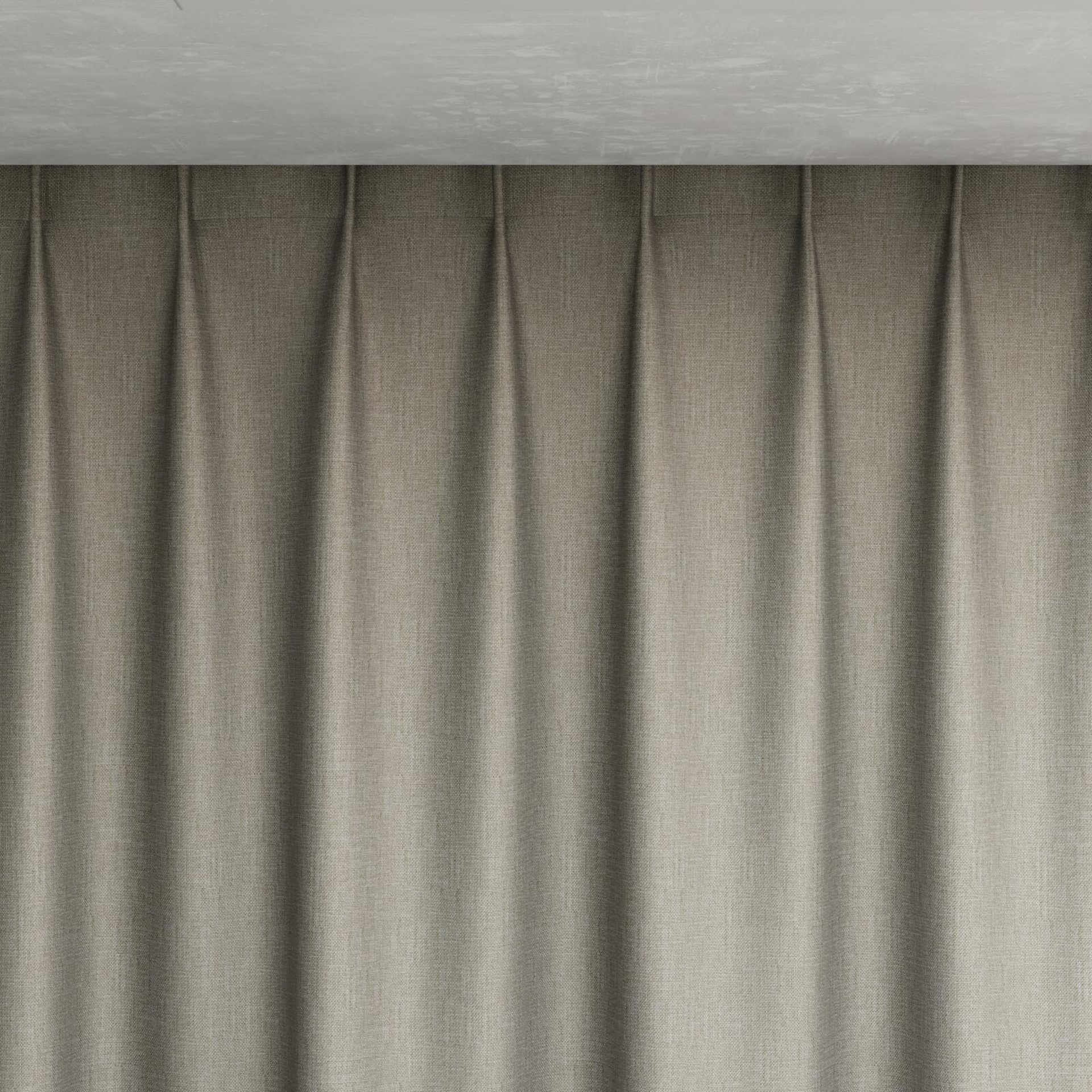 Top view of Matrix FR Oatmeal, pinch pleat