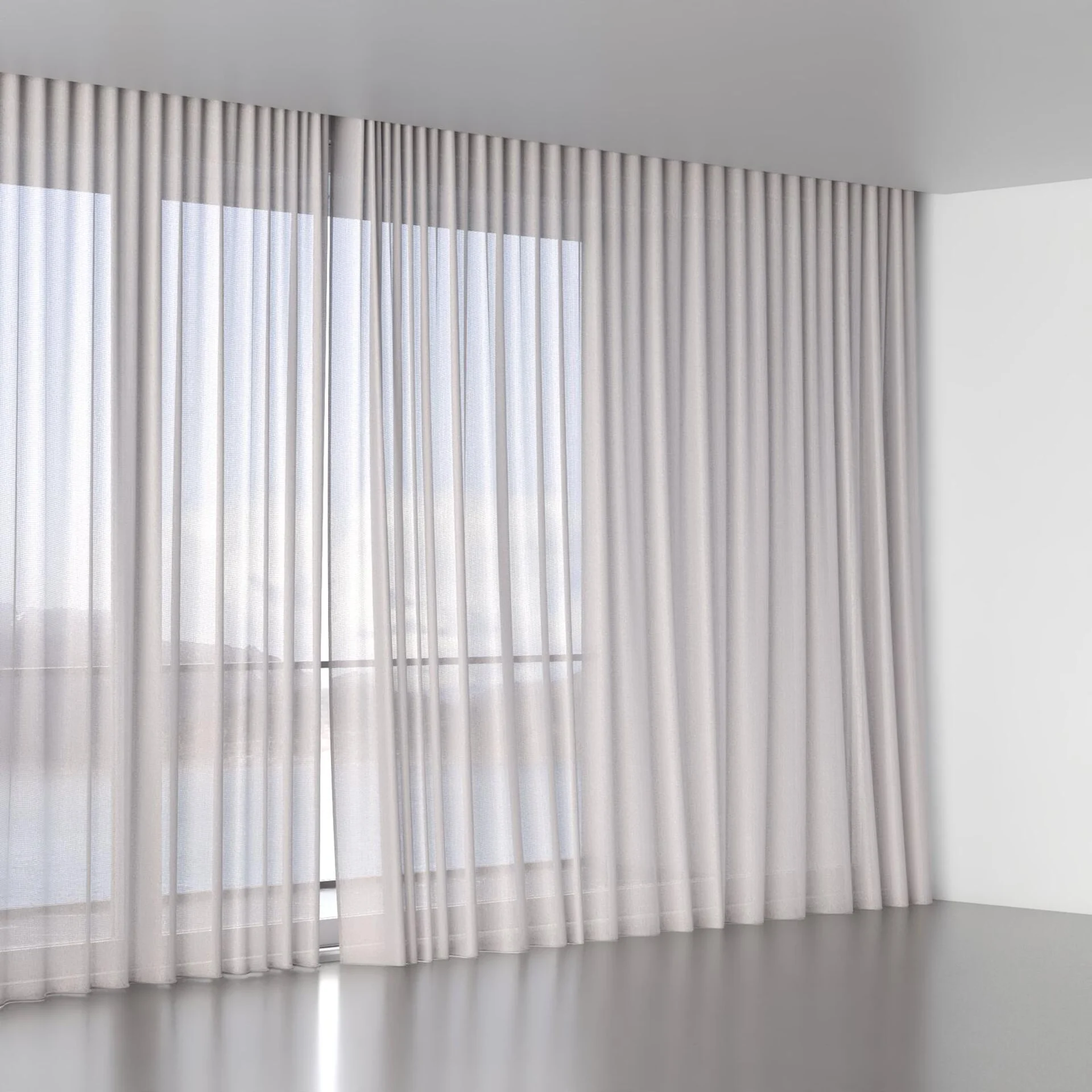 Full view of Twister Blossom, wave pleat