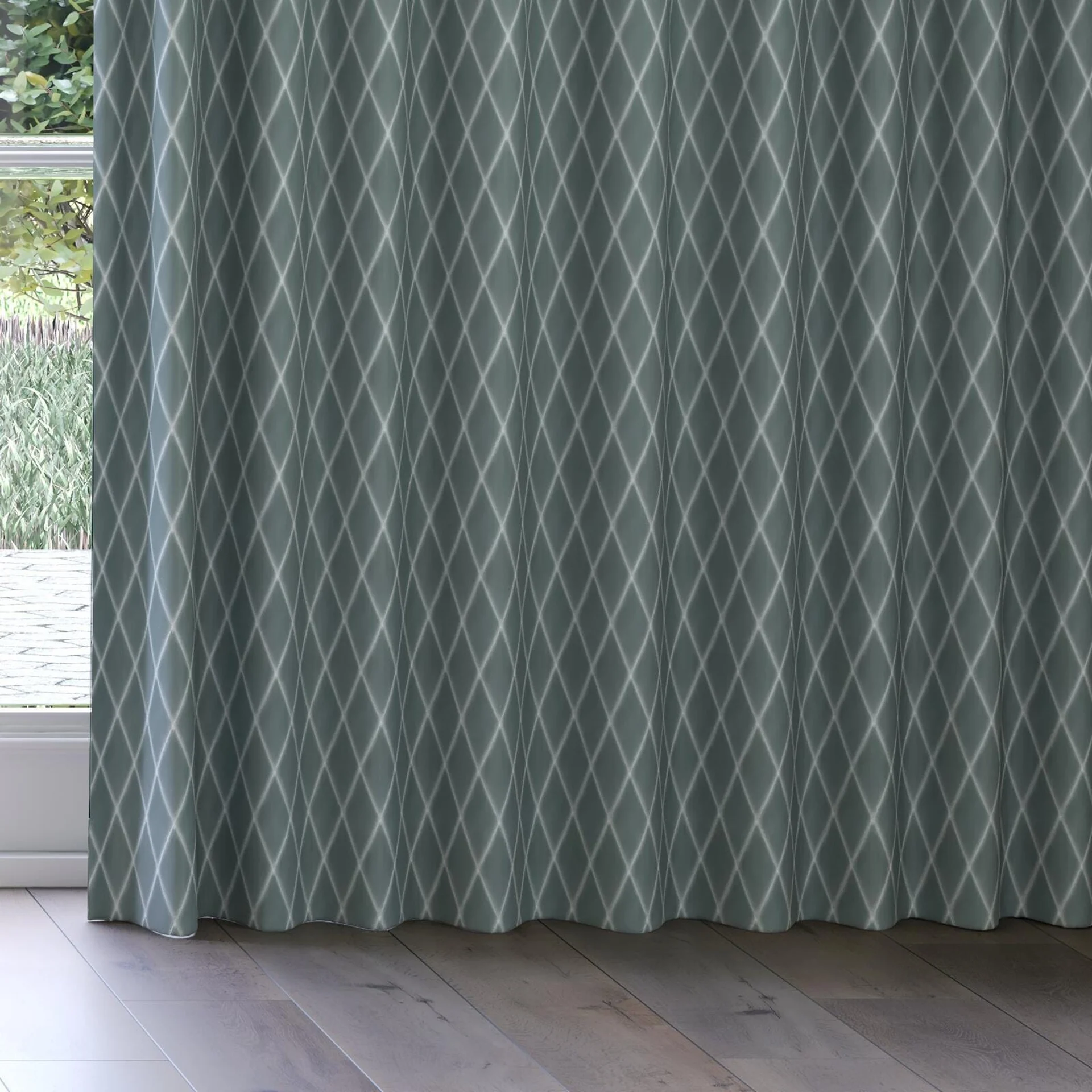 Bottom view of Pantheon Surf, on curtain rail