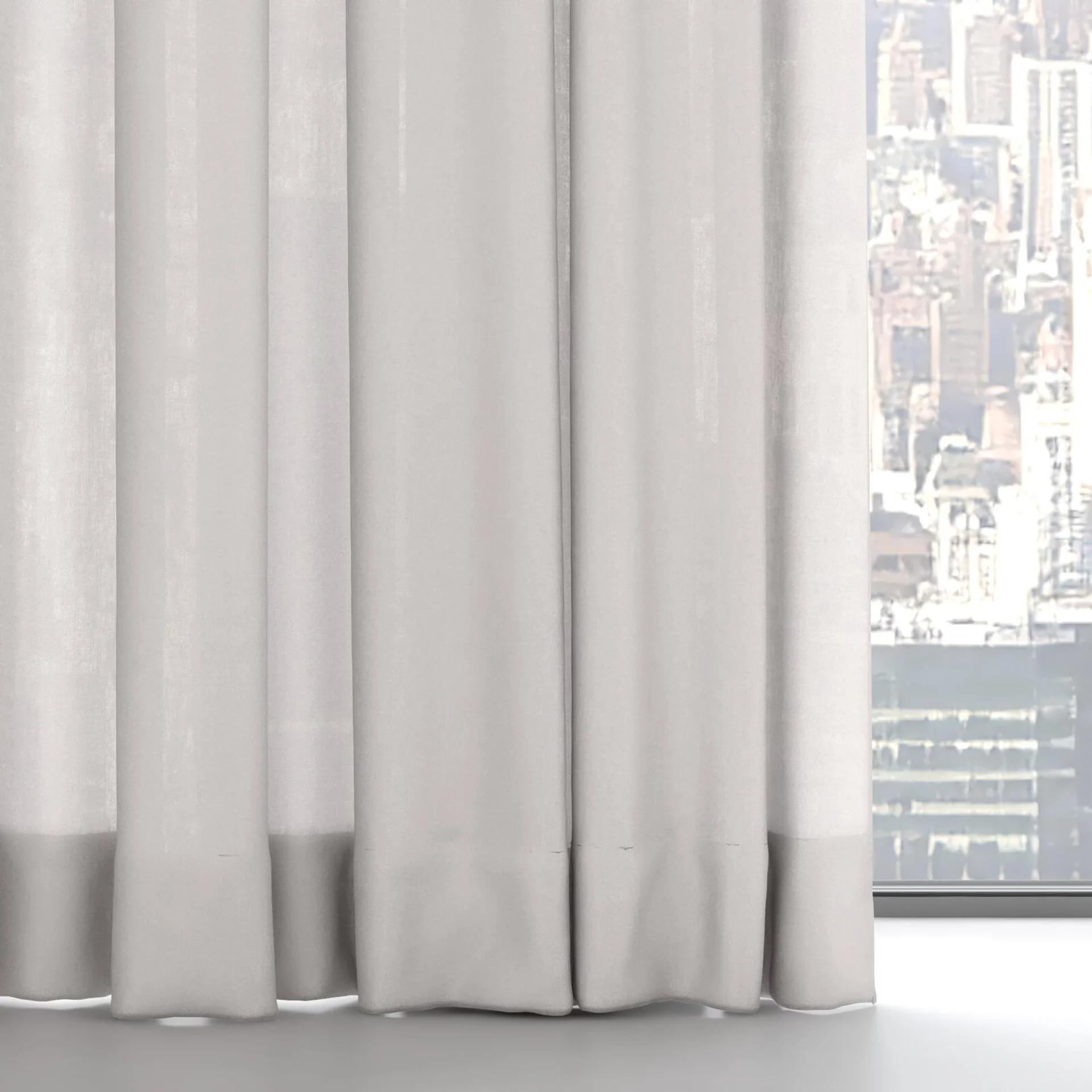 Bottom view of Linen Awash, on hidden rail