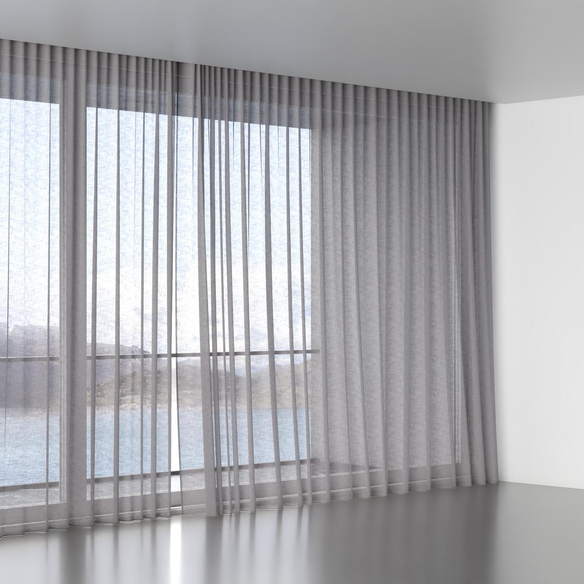 Full view of Cirrus Slate, wave pleat