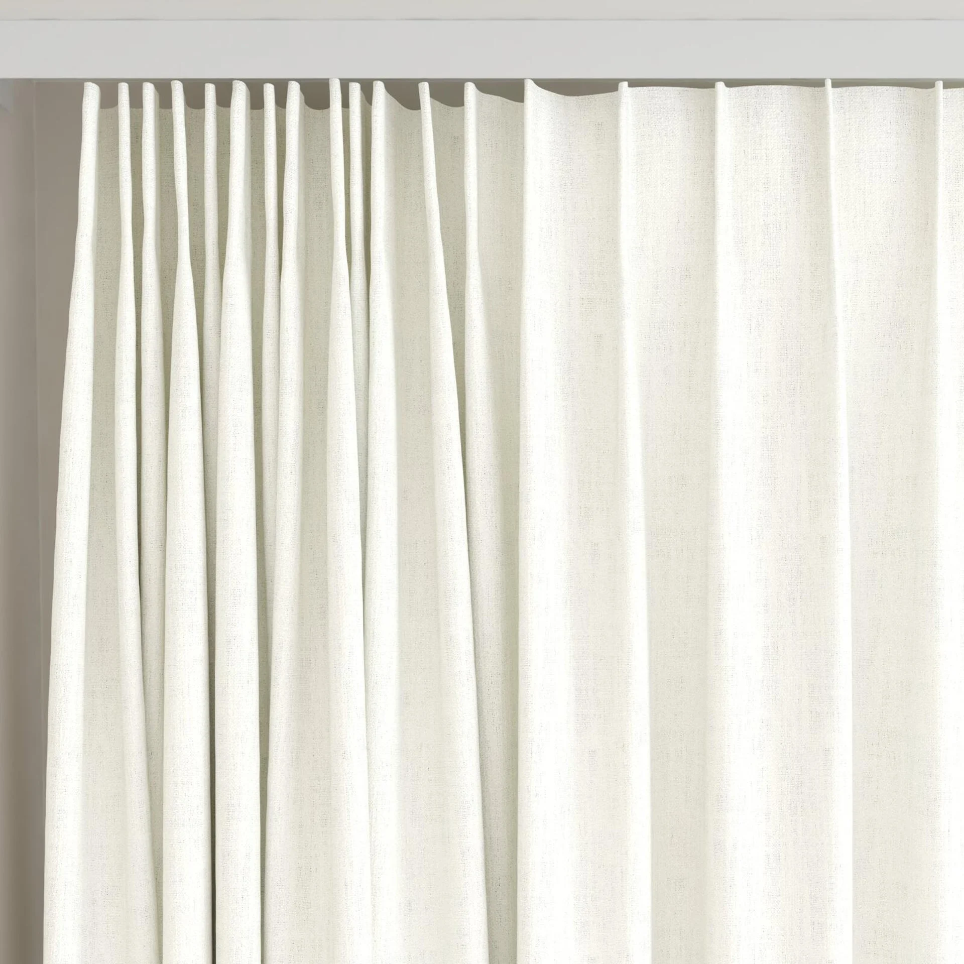Top view of Mauritius Cream, on curtain rail