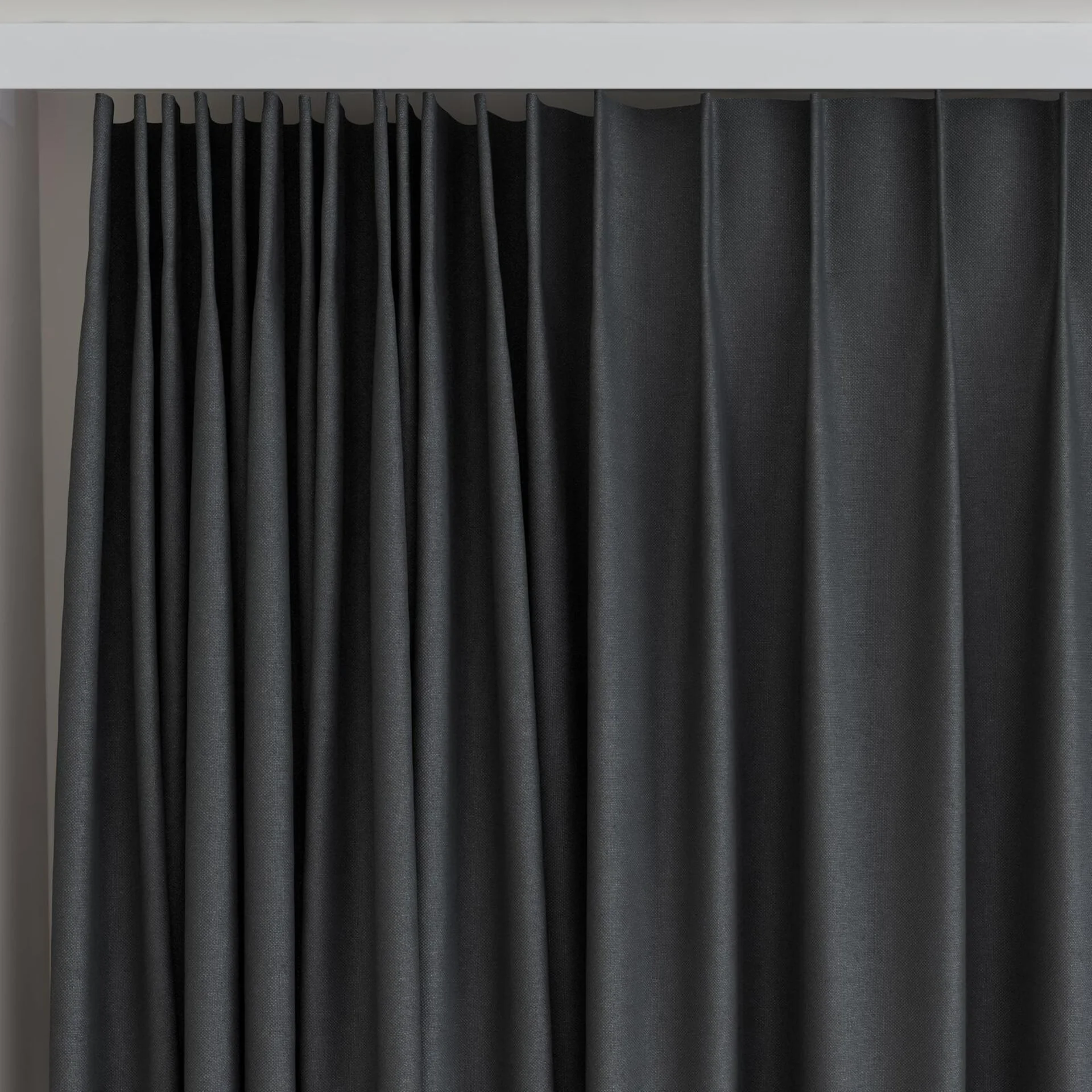 Top view of Brugge Midnight, on curtain rail