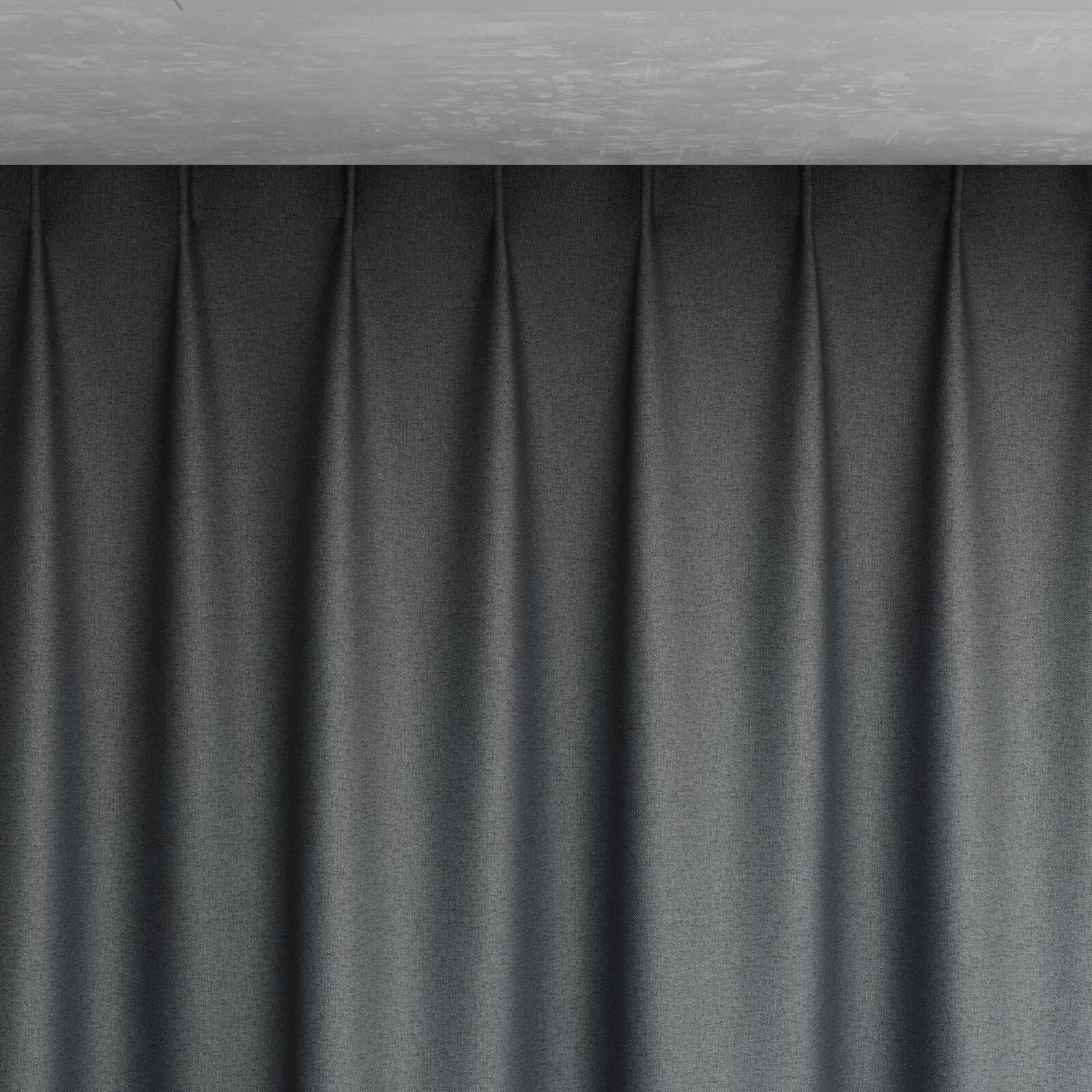 Top view of Grove Charcoal, pinch pleat