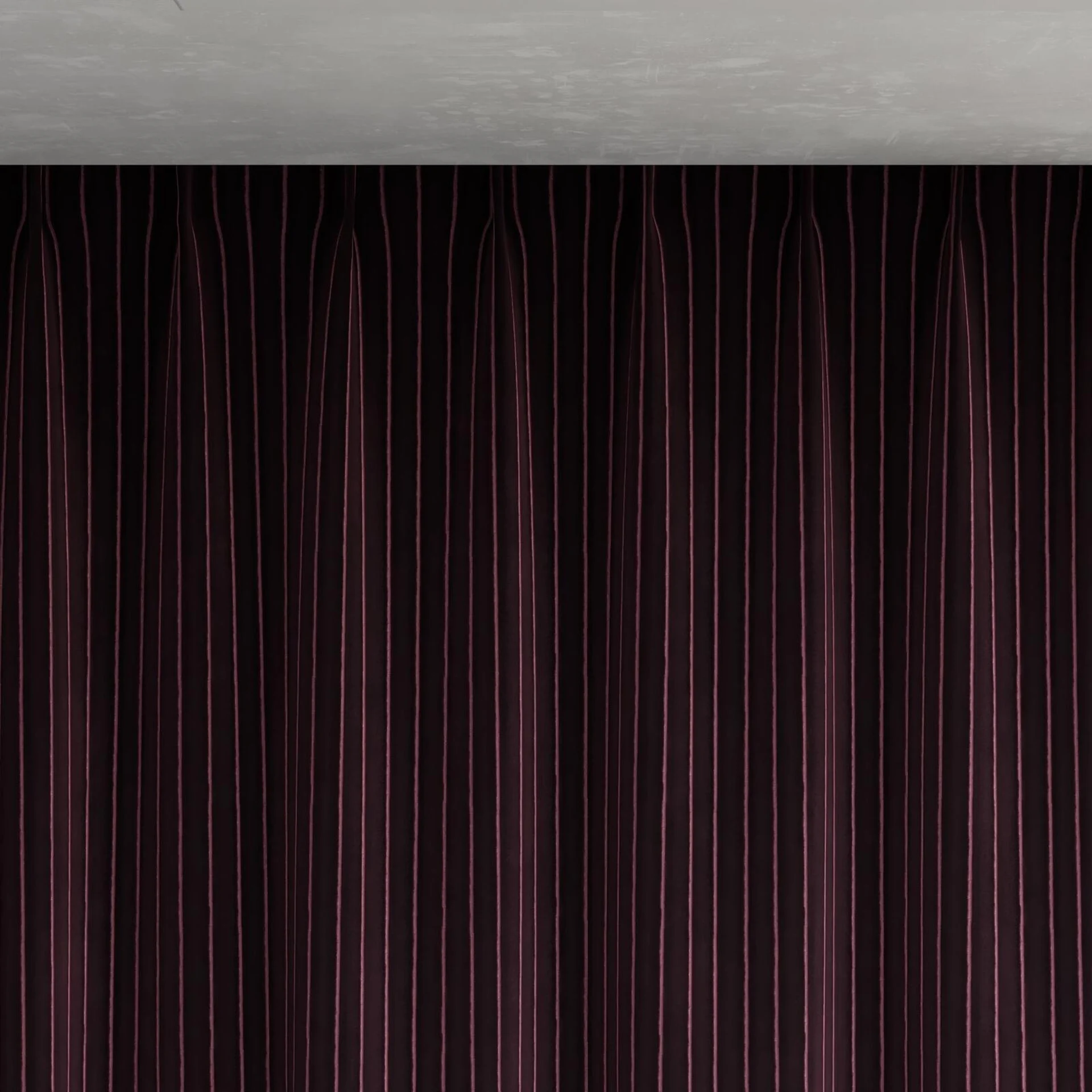 Top view of Cordial Viola, pinch pleat