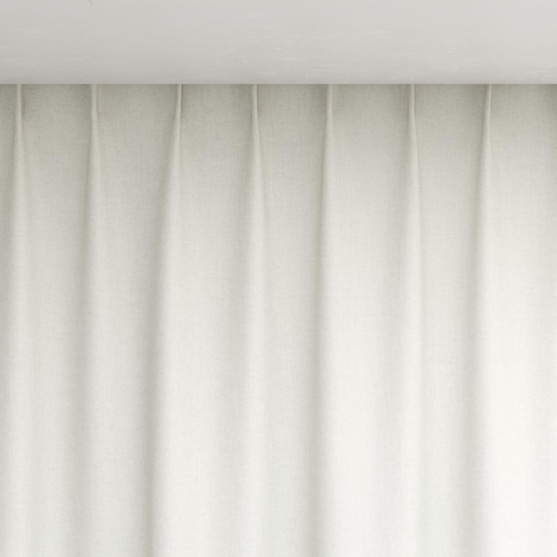 Top view of Cushy Snow, pinch pleat