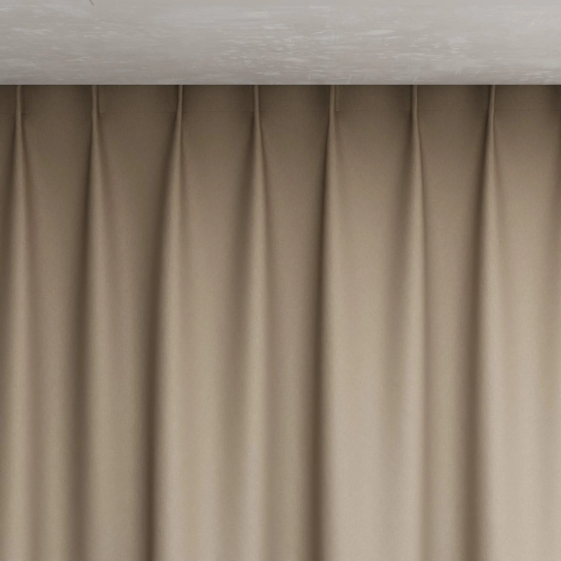 Top view of Woolskin Sepia, pinch pleat