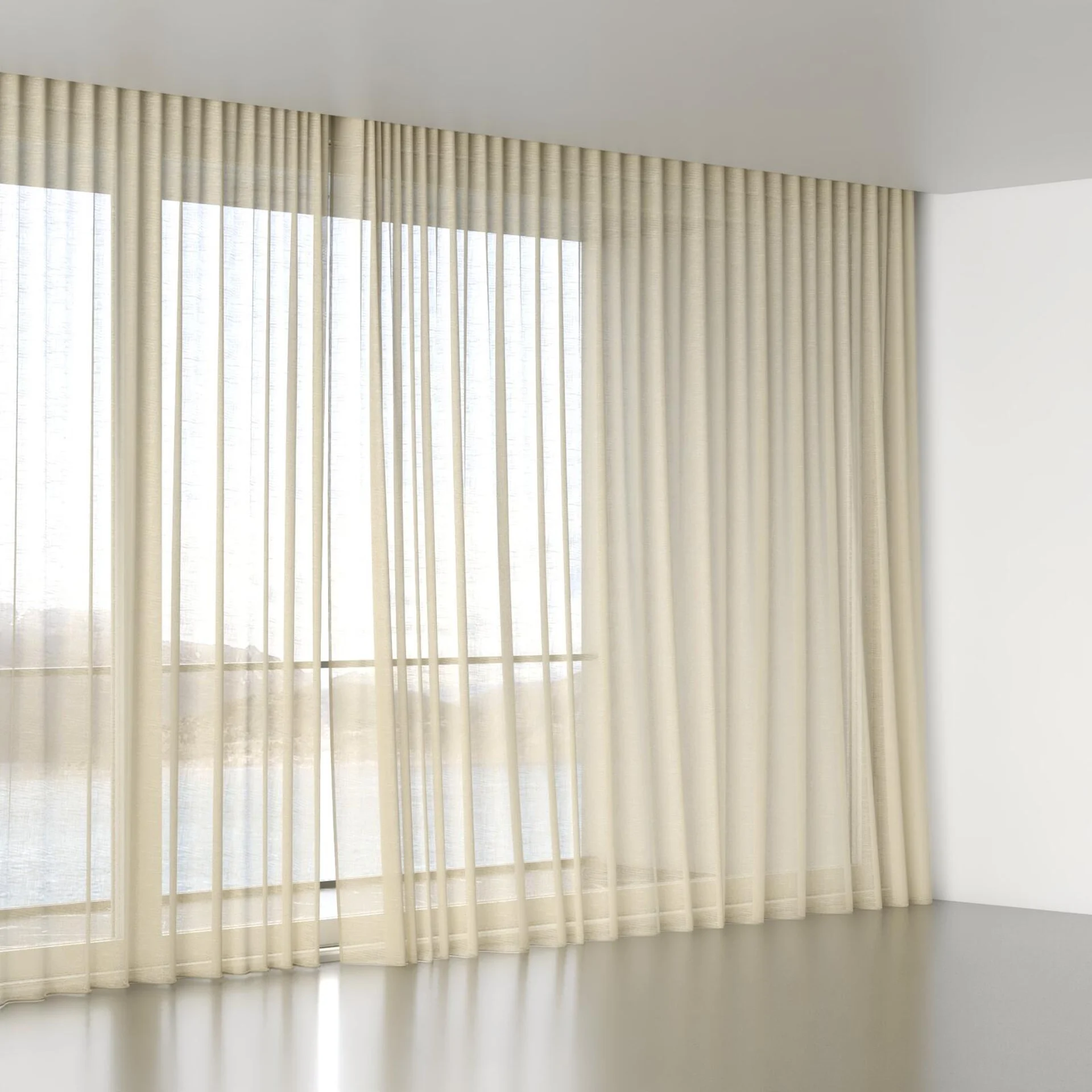 Full view of Angelic Sun, wave pleat